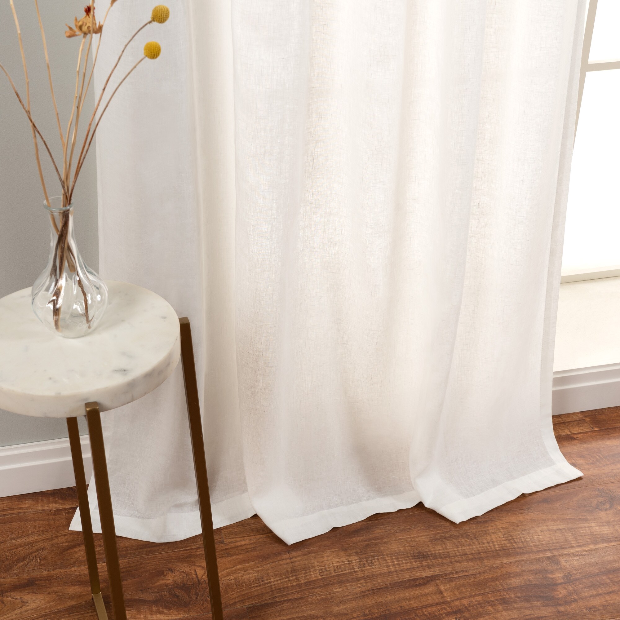 Best Home Fashion YK-04-TAB-LN-96-WHIT curtains - View #4