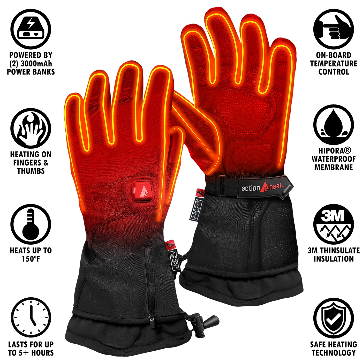 ActionHeat AH-SG-5V-1-BW-S Work-Gloves - View #3