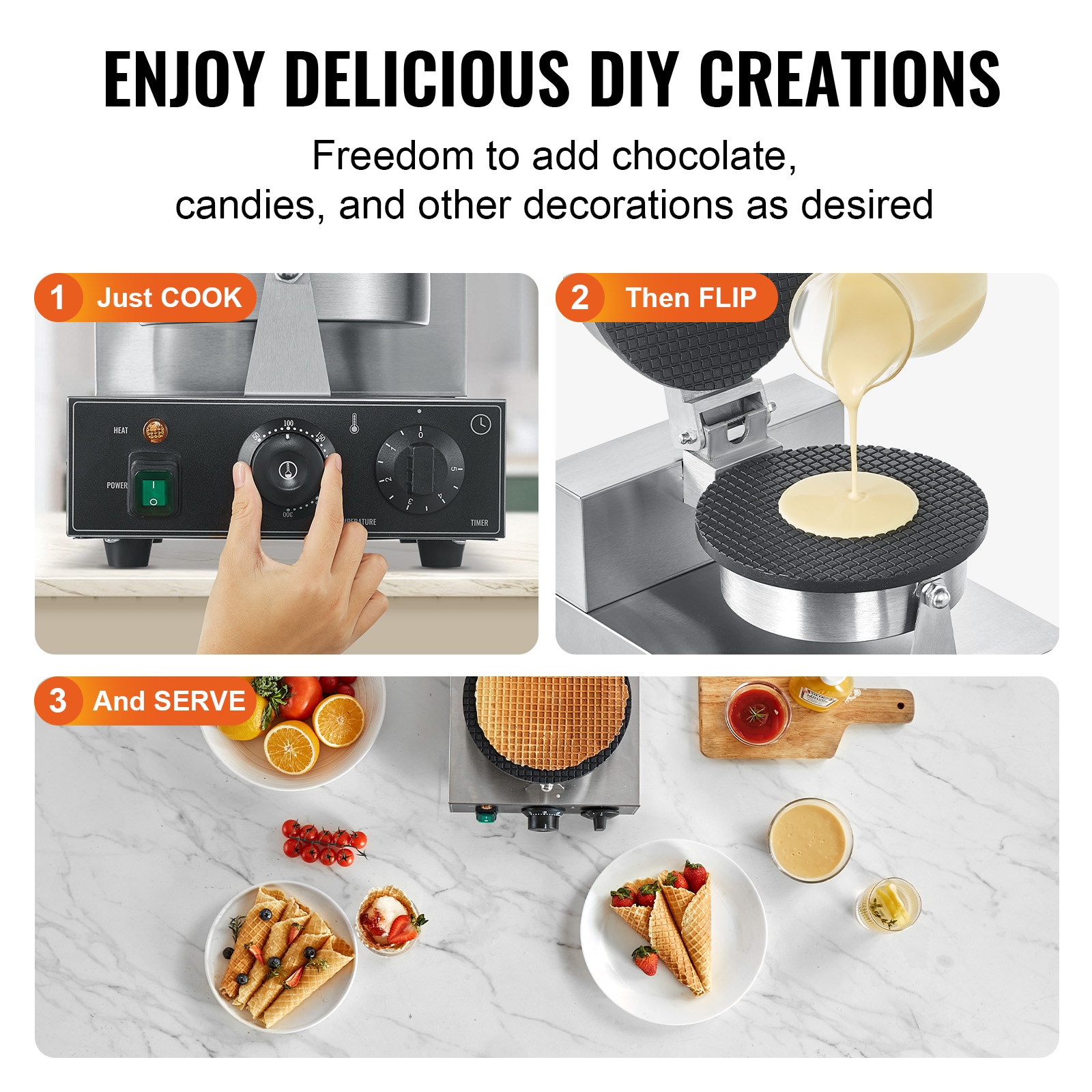 VEVOR SCSYBJLTTHFB11289V1 Waffle-Makers - View #6