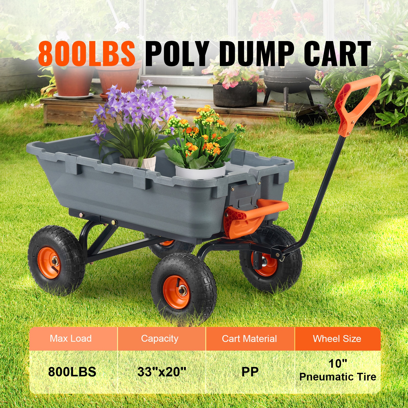 VEVOR SLZXTC800B00XSY7GV0 Yard-Carts - View #3