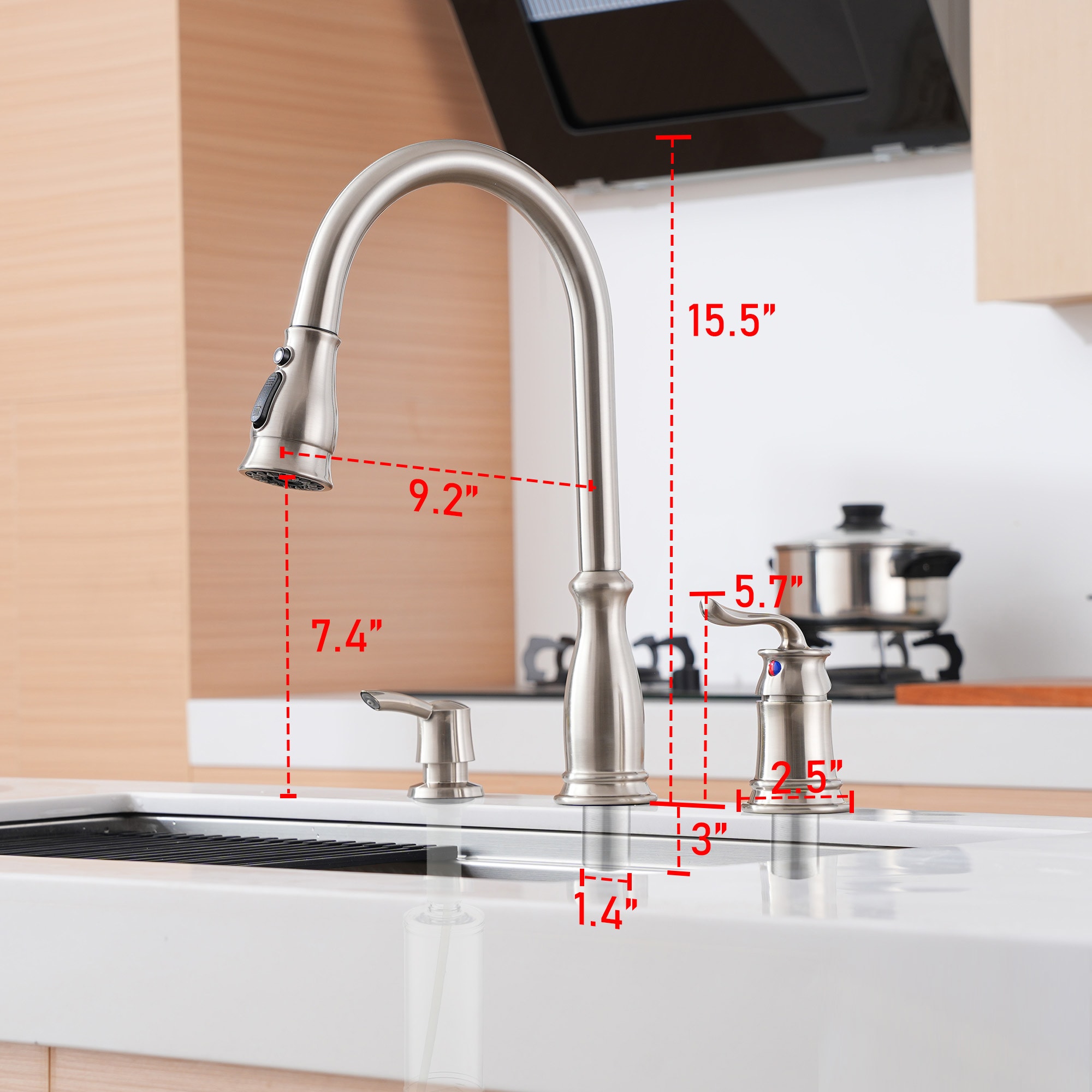 Clihome CL-MS365-1-CH Kitchen-Faucets - View #2