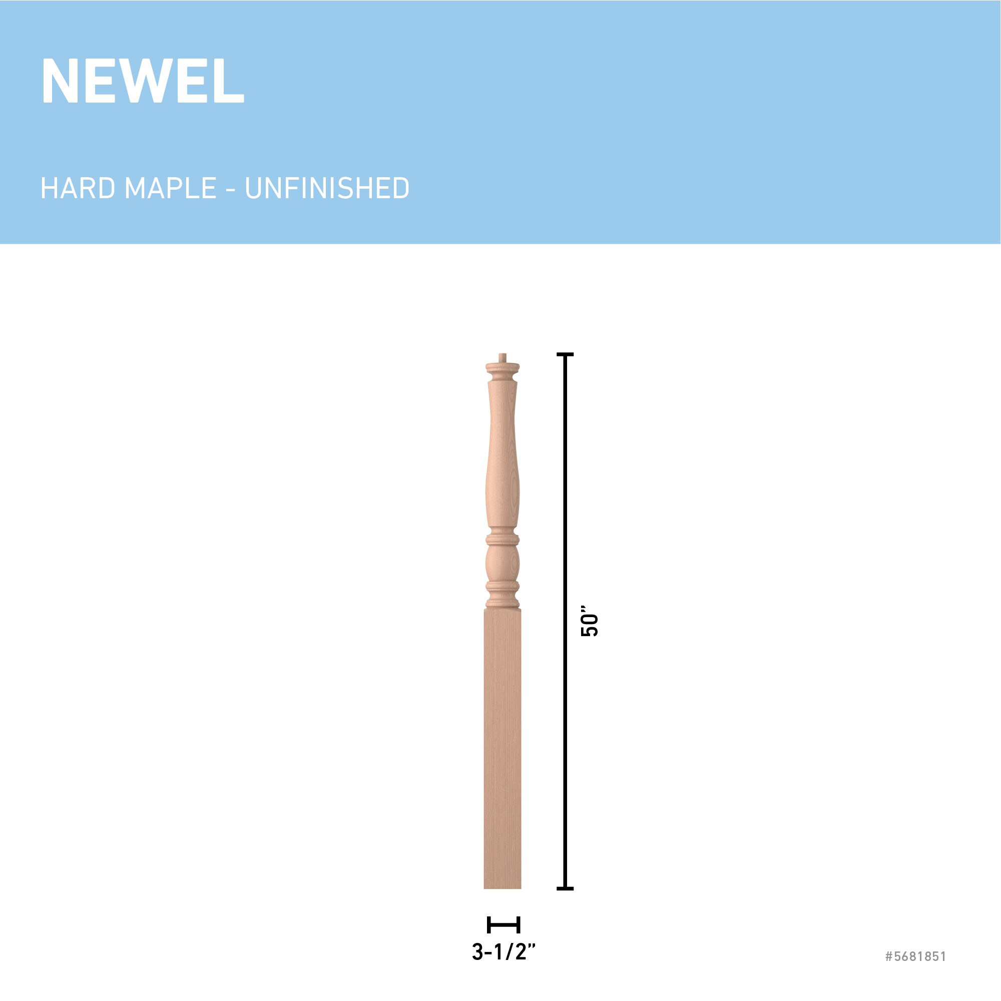 L.J. Smith Stair Systems LJP-3314-HM Interior-Stairpart-Newel-Posts - View #3