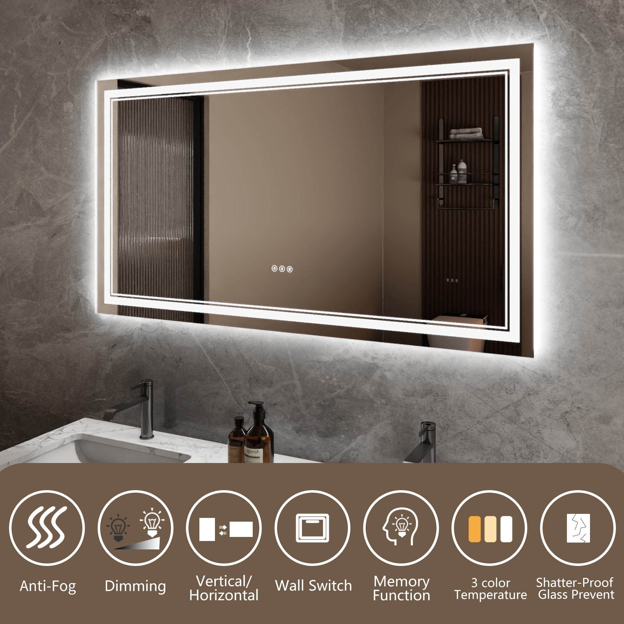 Bayfeve BFXB-6S3055-MIR Framed-Bath-Mirrors - View #6