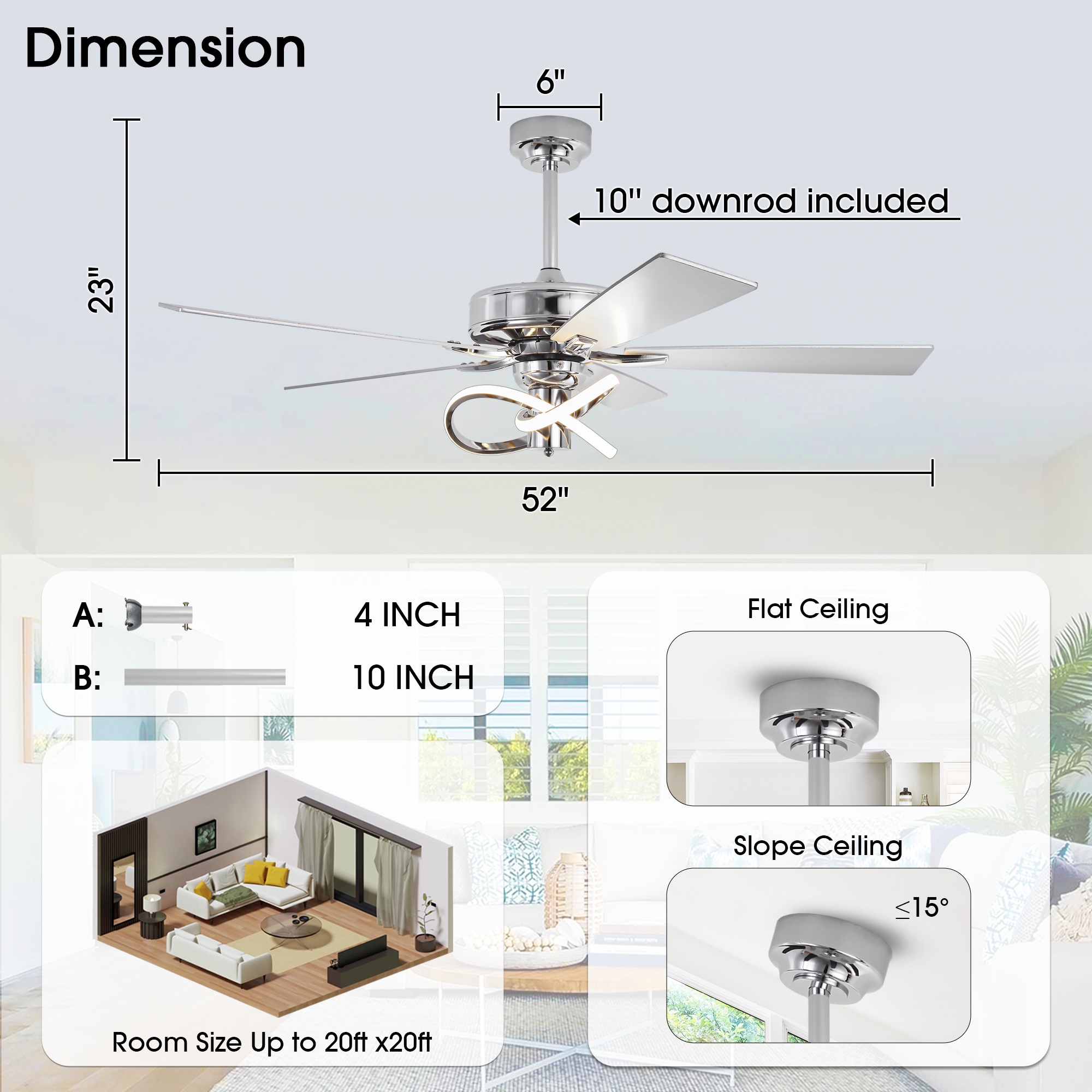 IHOMEadore MDF6001NI Ceiling-Fans - View #6
