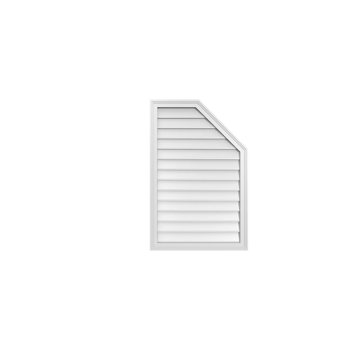 Ekena Millwork GVPOR26X4002SN 26-Inches x 40-Inches Off-white Octagon PVC Gable Louver Vent