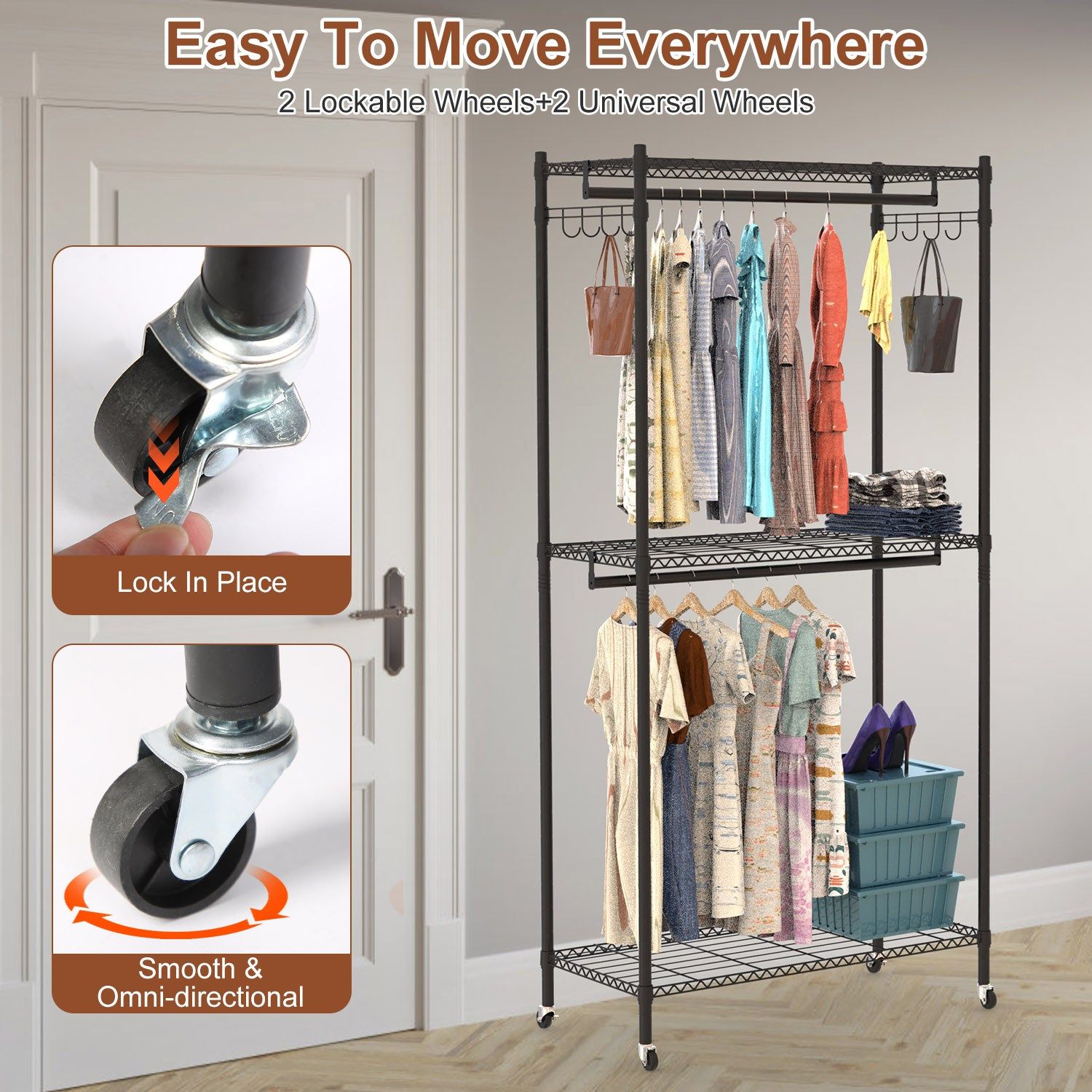 JUSHUA FL-HLXZ7U Garment-Racks - View #5