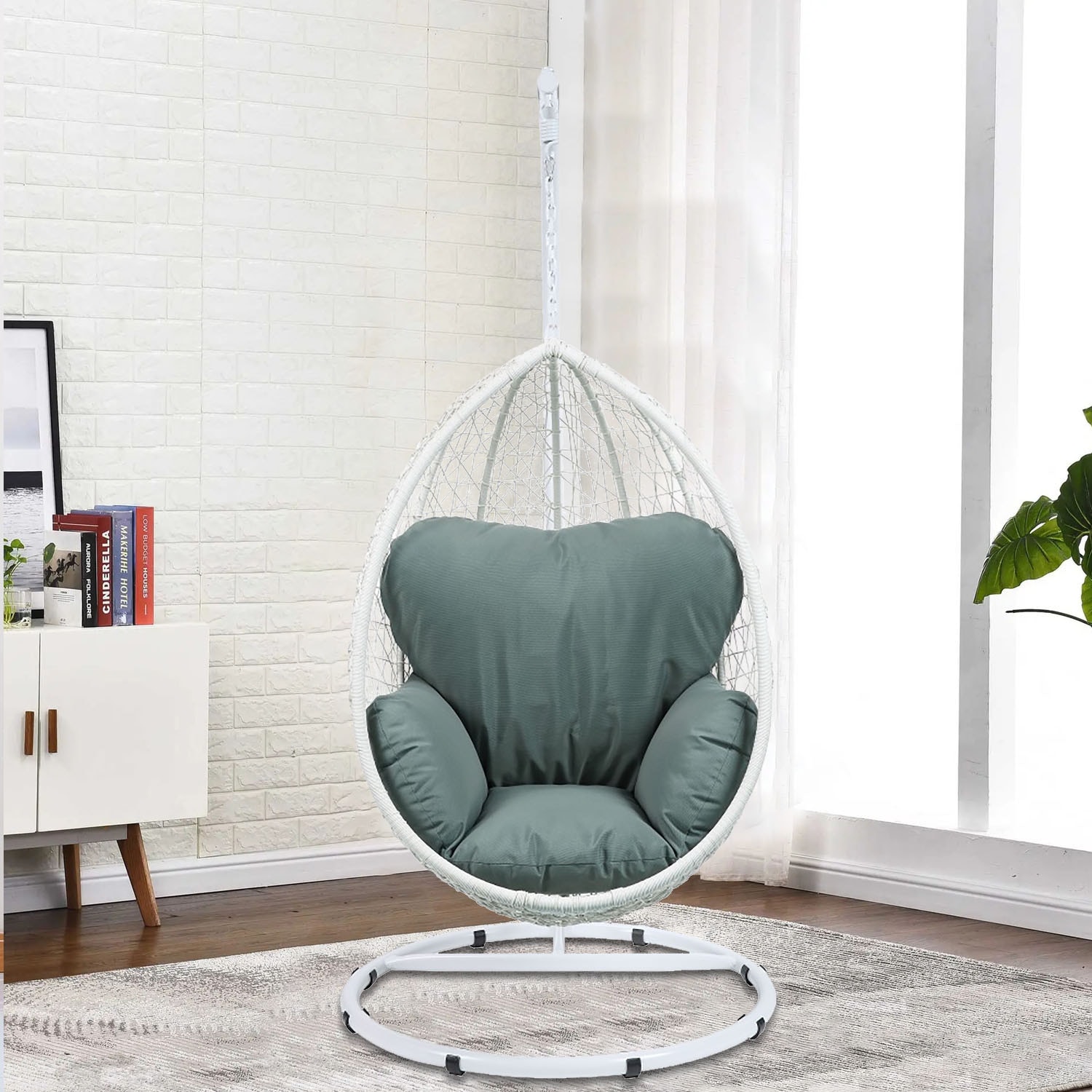 Egg chair swing online white