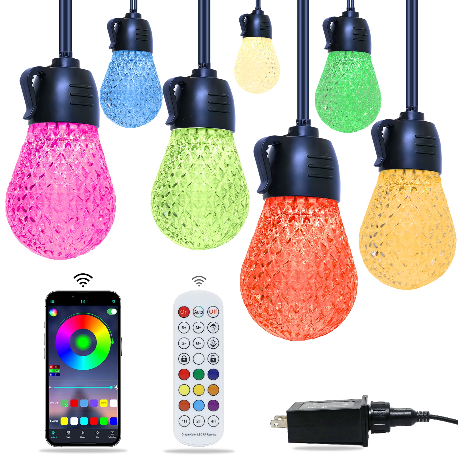 BIGHOUSE 3003000046 49ft Smart RGBW LED String Lights