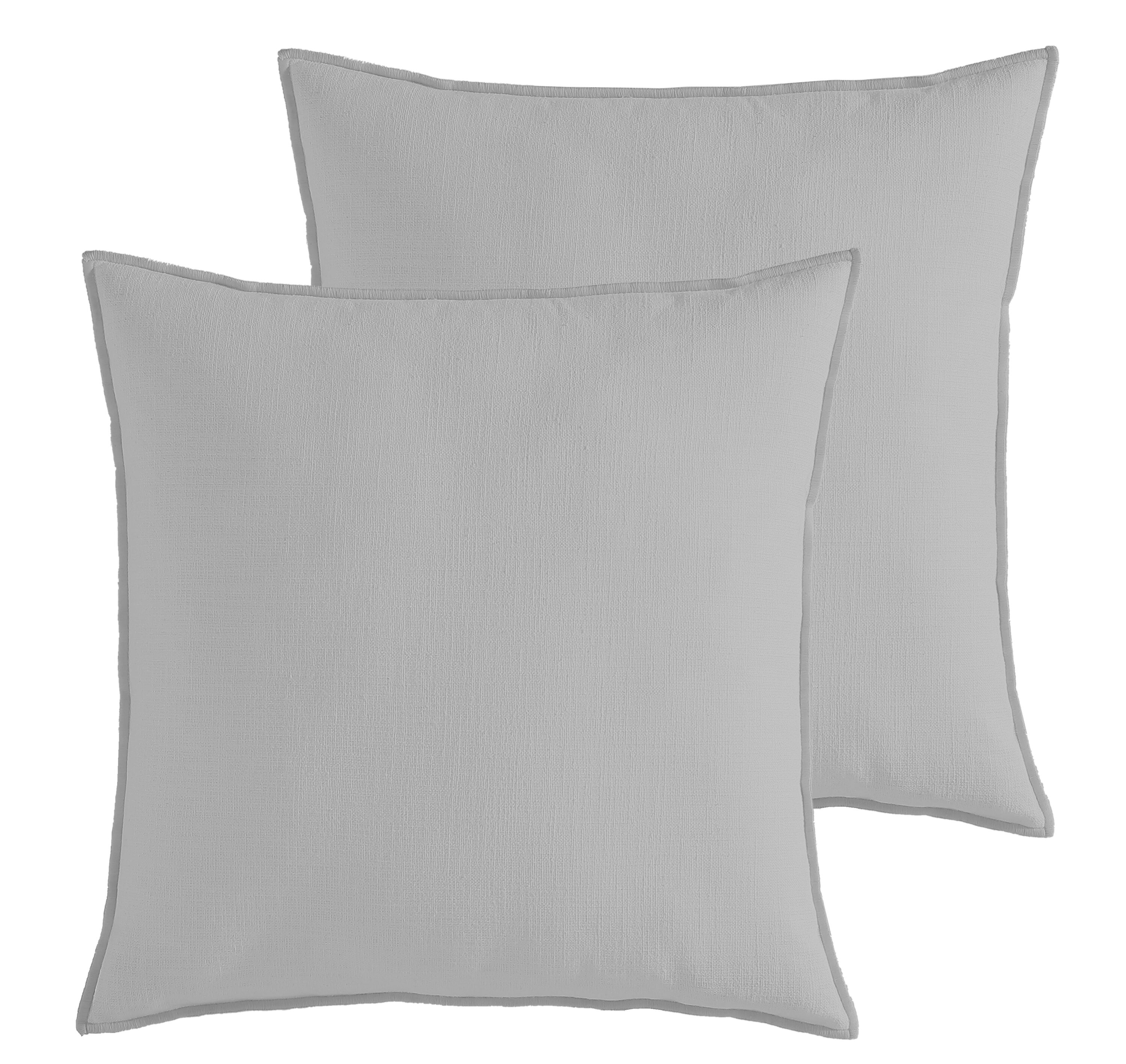 Origin 21 1151393 2 -Piece 20-in x 20-in Gray Square Indoor Decorative Pillow