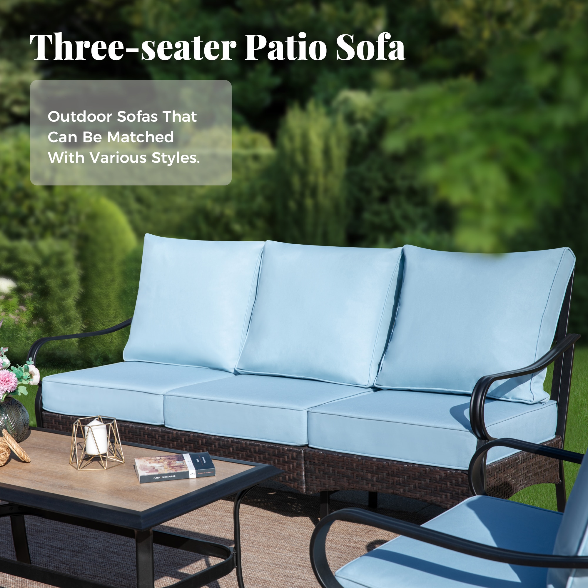 Sunshine Valley CR001-09-5-GS103-BL Patio-Conversation-Sets - View #8