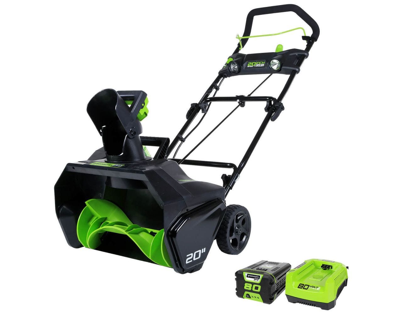 Greenworks Pro 80-volt Max 20-in Single-stage Push Cordless Electric Snow  Blower Ah (Battery and Charger Included) in the Snow Blowers department  at