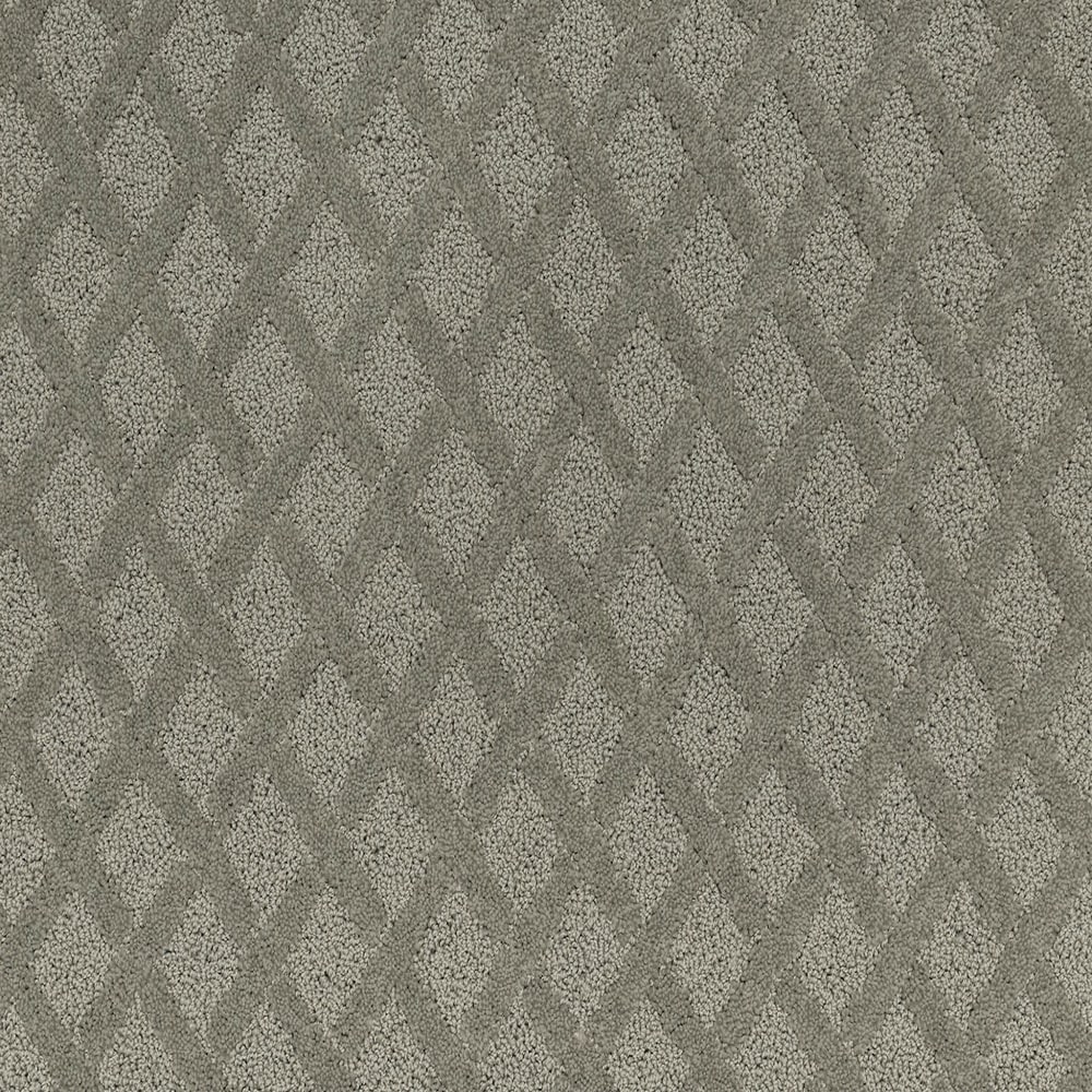 STAINMASTER Fashionable Charm Silver Linen Gray 40-oz sq yard Triexta Multi-level loop Indoor Carpet