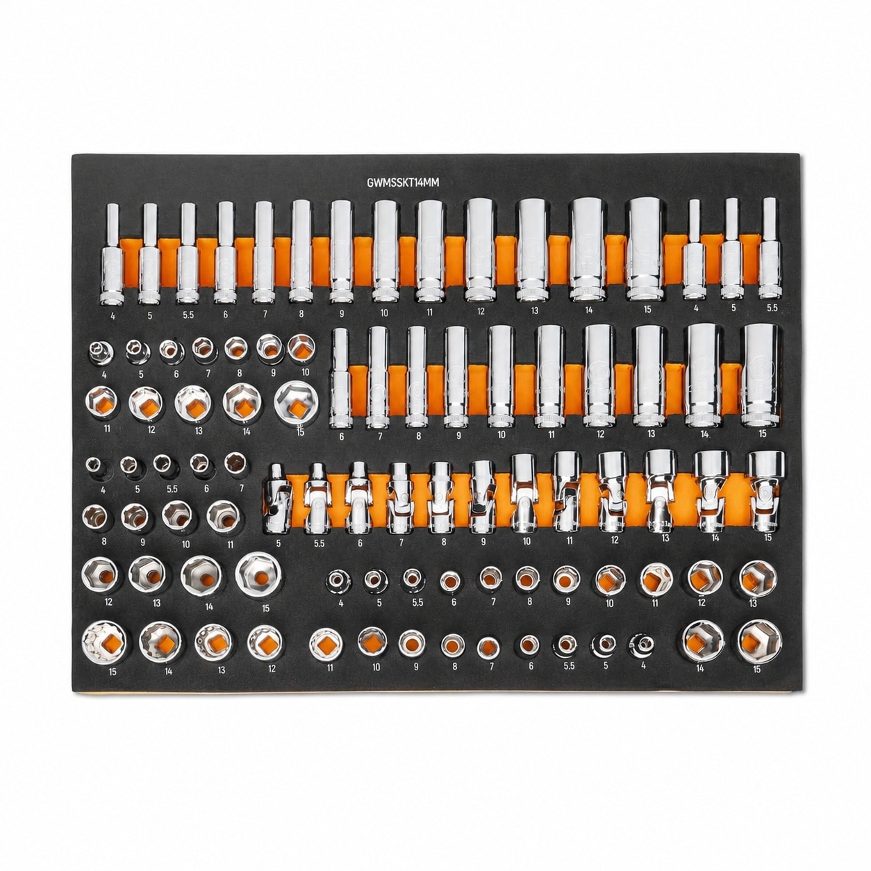 AOIZGMY  89 Piece One Quarter Drive Master Metric Socket Set with Foam Storage Tray for Home and Professional Use durable home and garden