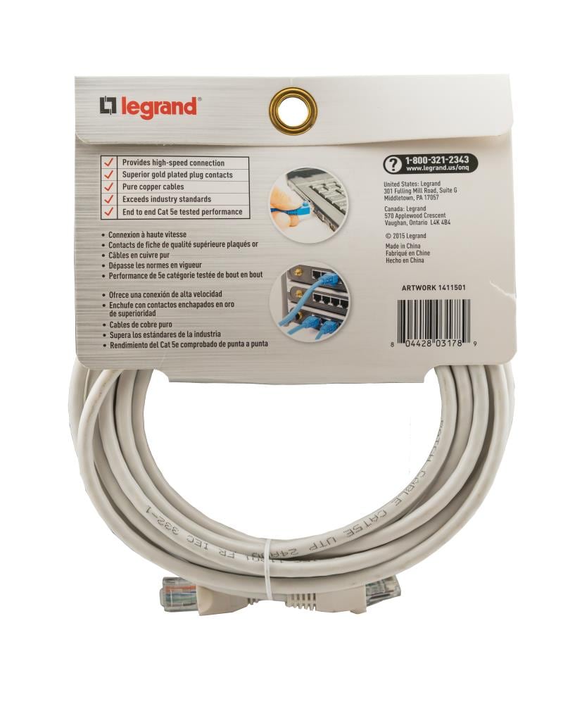 Legrand 100-ft Cat 6 Blue Ethernet Cable Coil in the Ethernet Cables  department at