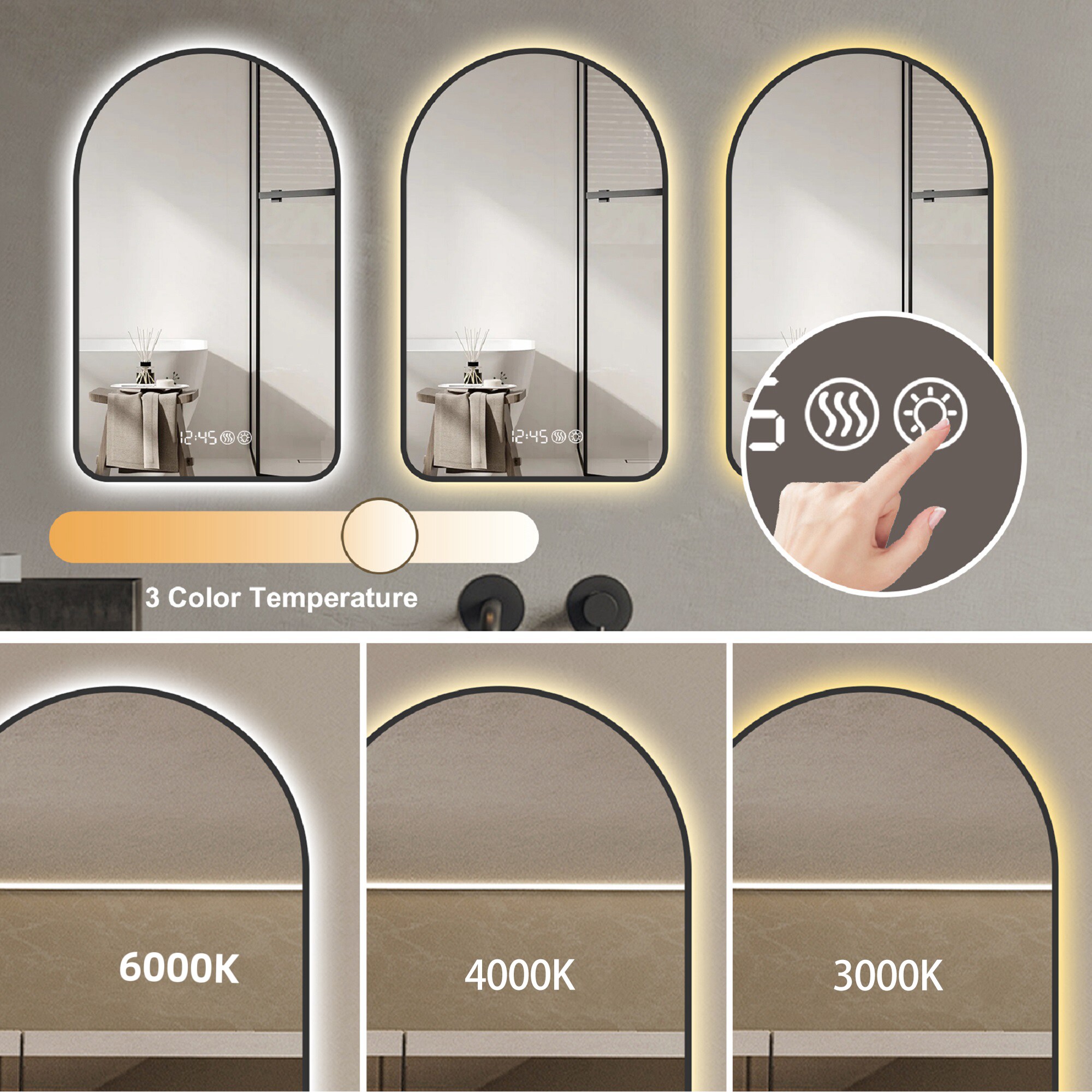 Forclover HBM-2848W Framed-Bath-Mirrors - View #4