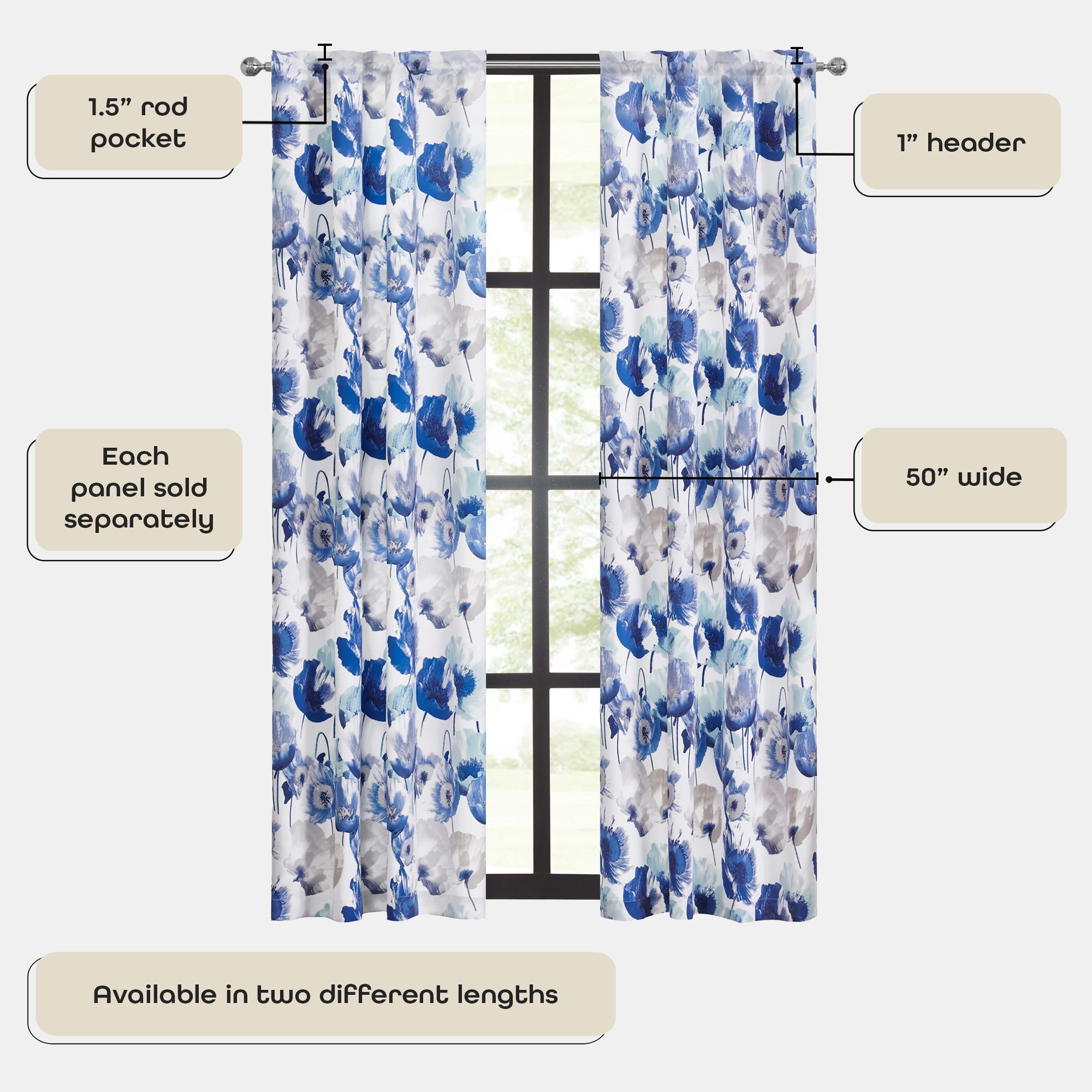 Achim POPN84BL06 curtains - View #8
