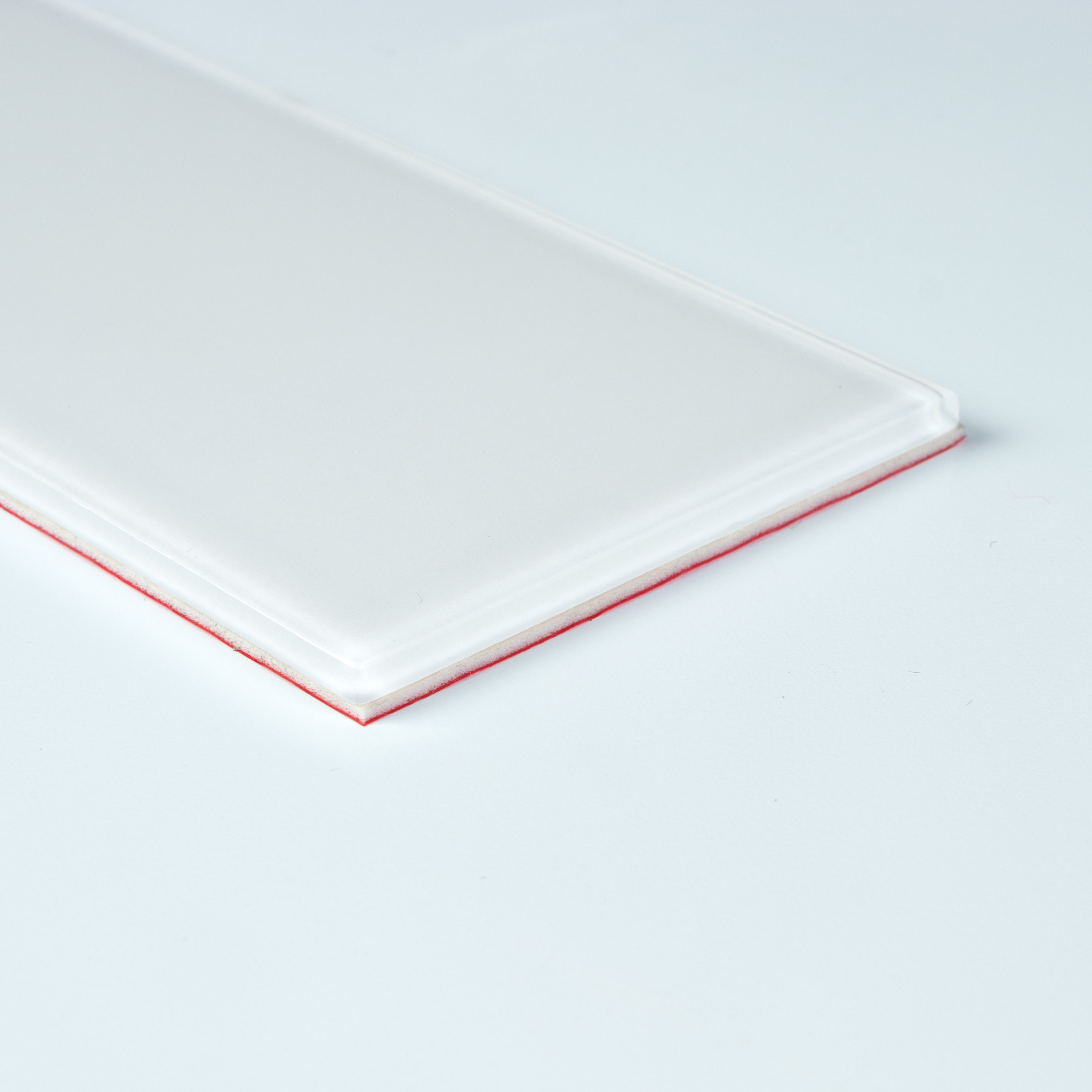 Super White Glass Peel and Stick Subway Tile 3'' x 6''