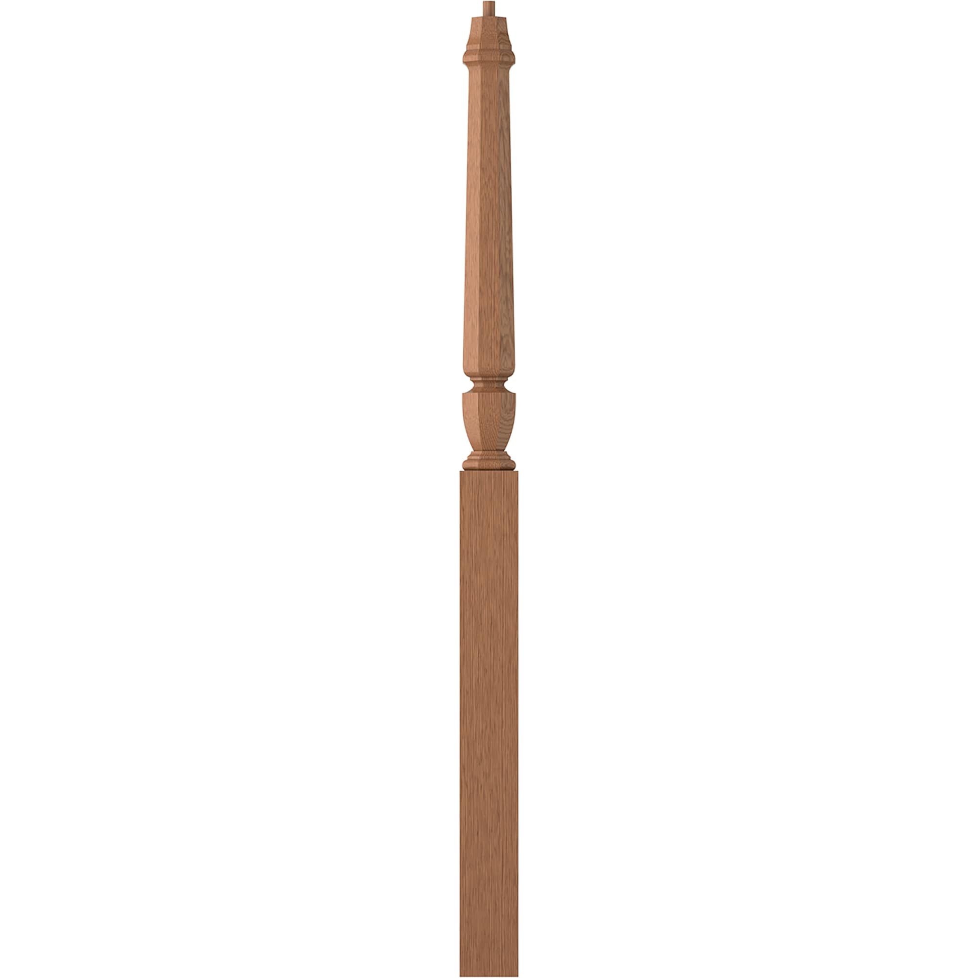 L.J. Smith Stair Systems LJP-30158-WO Regent 3.5-in x 58-in Unfinished White oak Intermediate Stair Newel Post