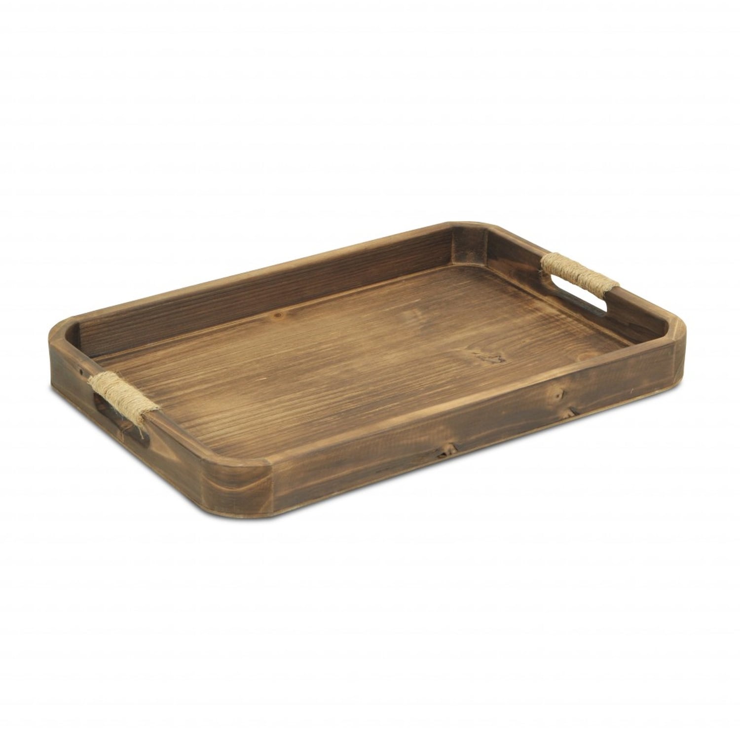 HomeRoots 4000401779 1.5-in x 17.25-in Brown Rectangle Serving tray