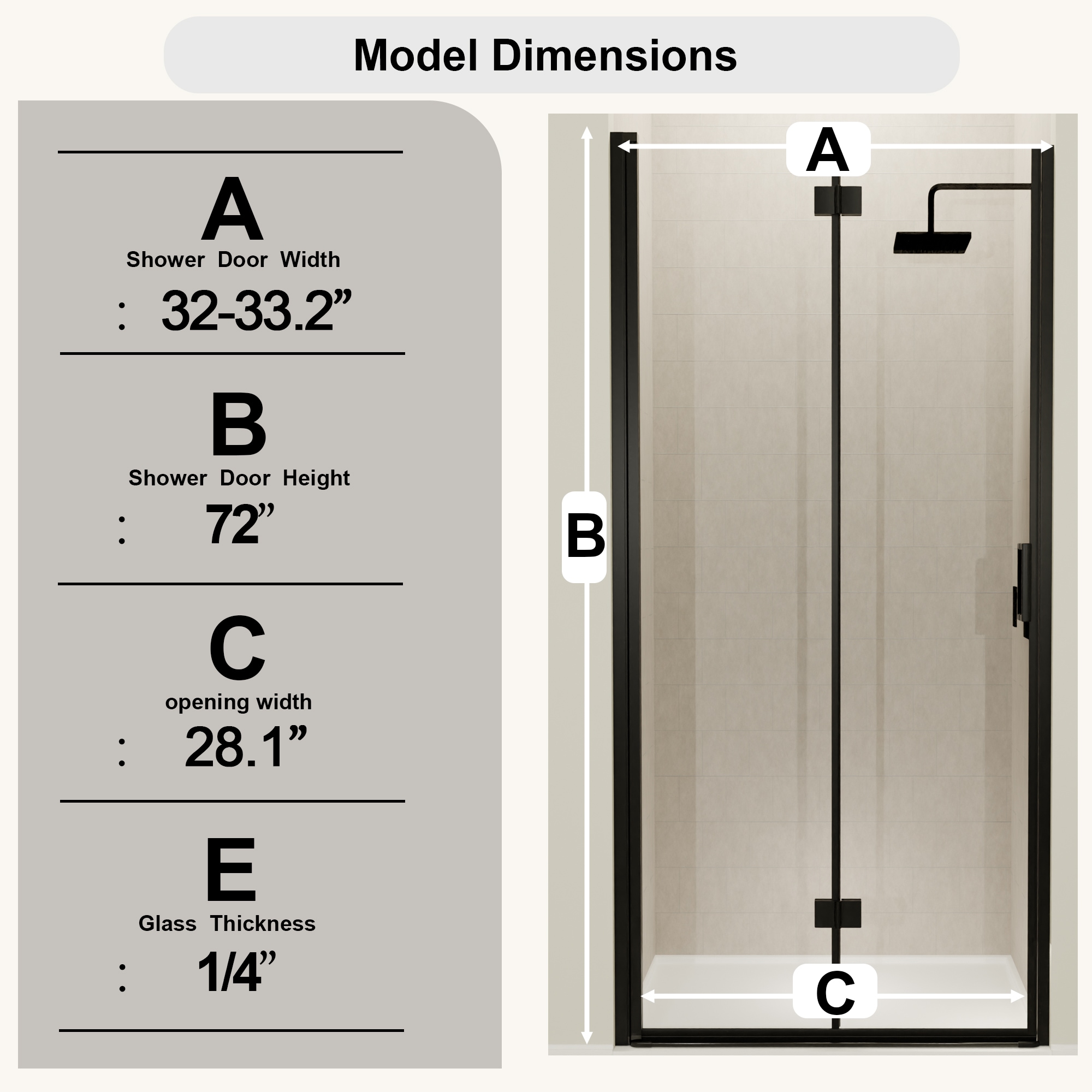 GDFStudio 375025 Shower-Doors - View #2
