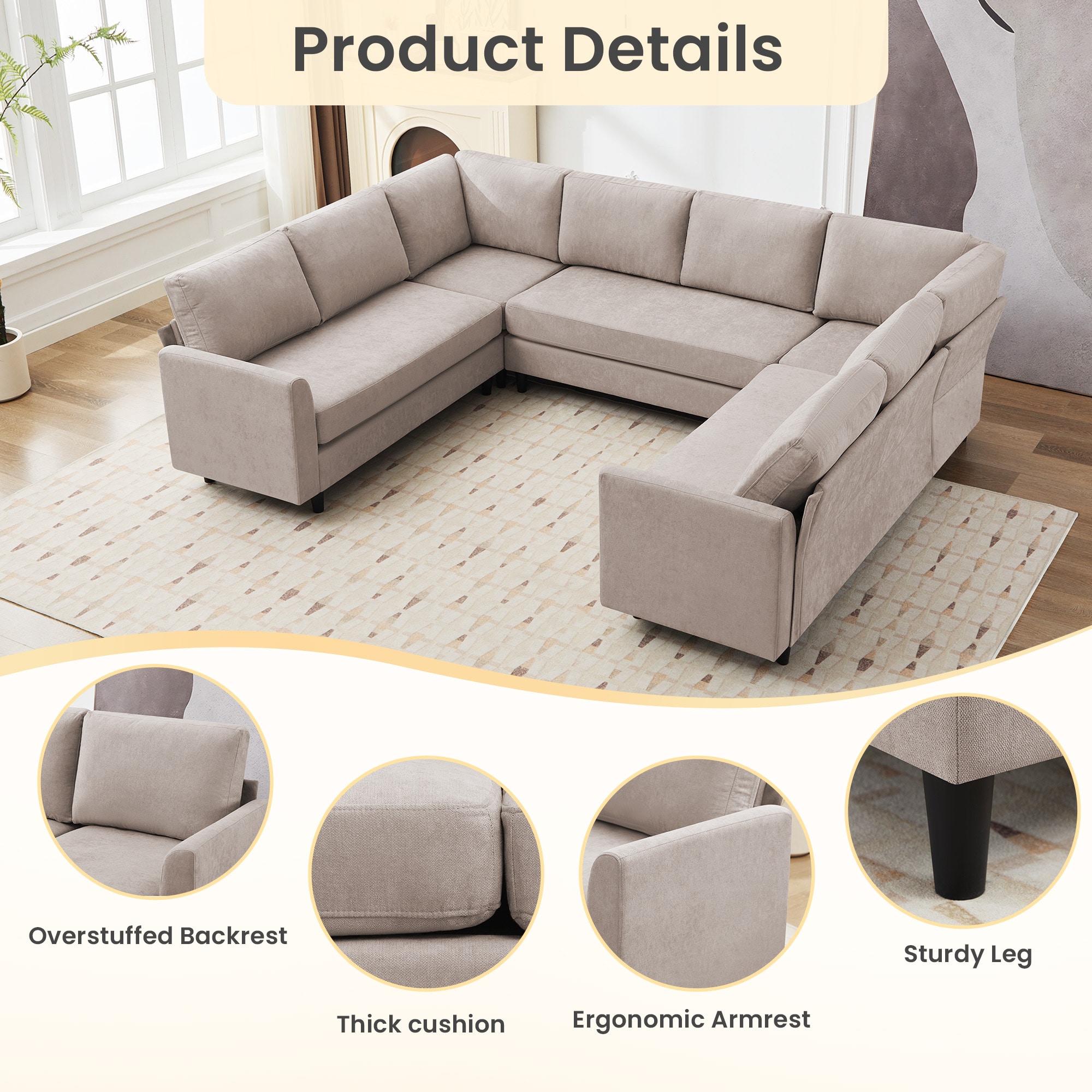 VOUA SAF-WNSZJ-GY Sofas-Loveseats - View #4