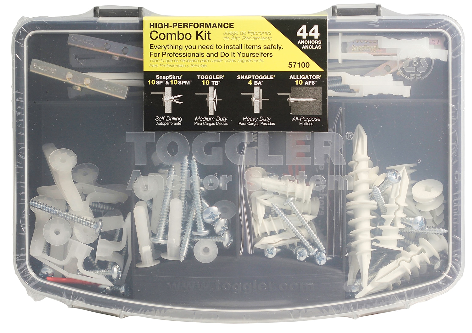 TOGGLER White Toggler Combo Anchor Kit 44-pack Kit in the Specialty  Fasteners & Fastener Kits department at