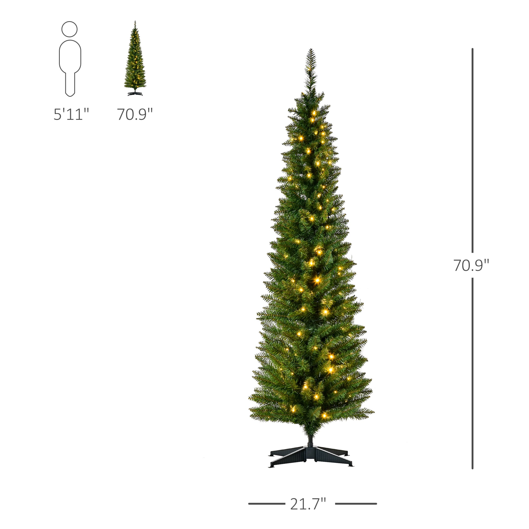 HomCom 830-243 Artificial-Christmas-Trees - View #3