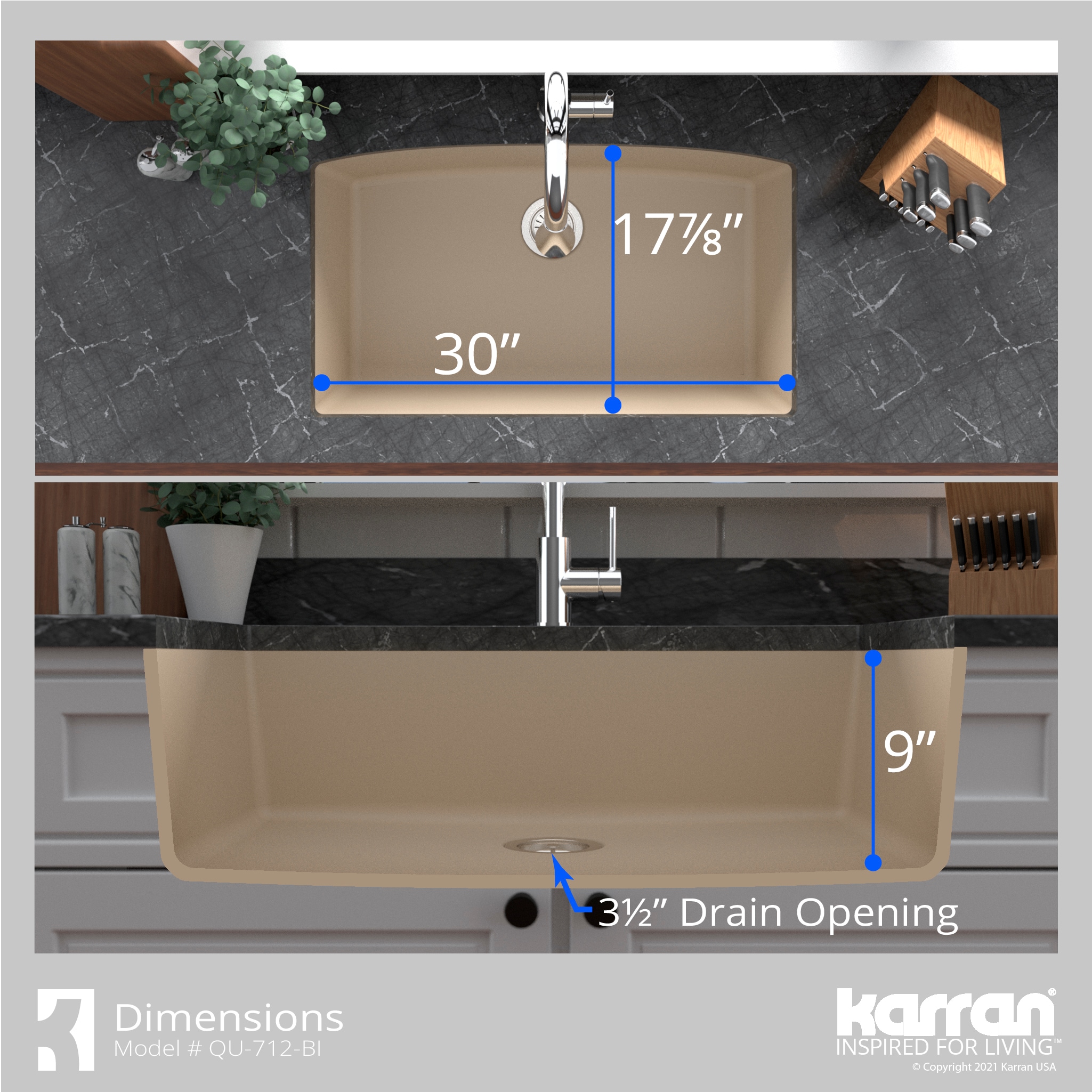 Karran QU-712-BI Kitchen-Sinks - View #8