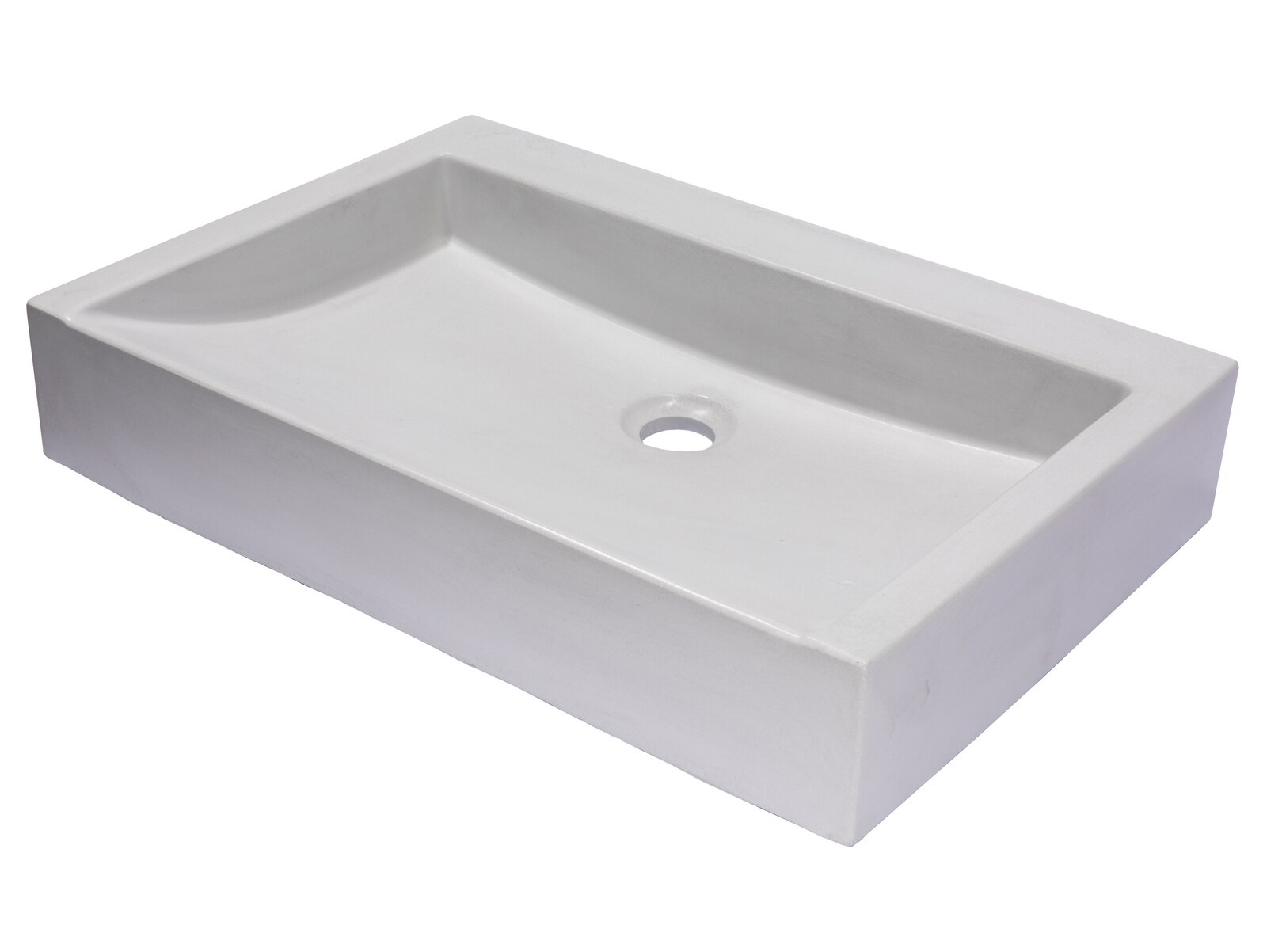 Eden Black Concrete Rectangular Undermount Bathroom Sink