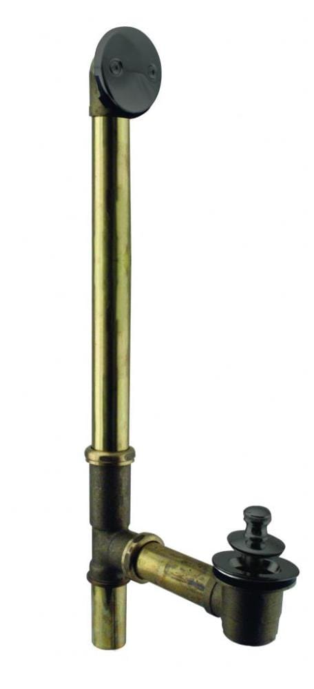 WESTBRASS D322-20G-12 Bath Waste and Overflow Twist and Close- 22" Make-up, 20 Ga. Tubing In Oil Rubbed Bronze