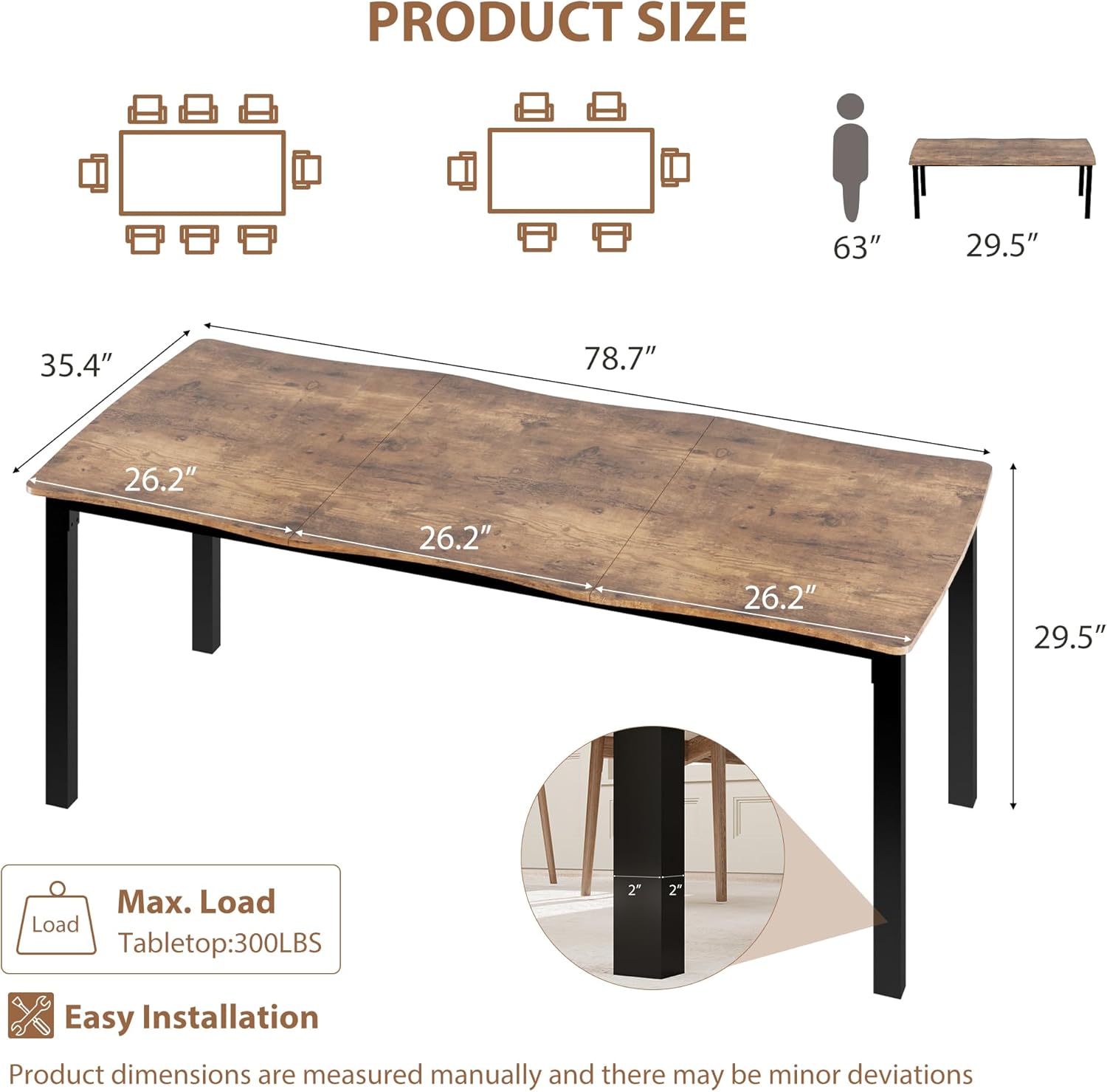 Garvee JMH0131-PHK-35C965G6 Dining-Tables - View #2