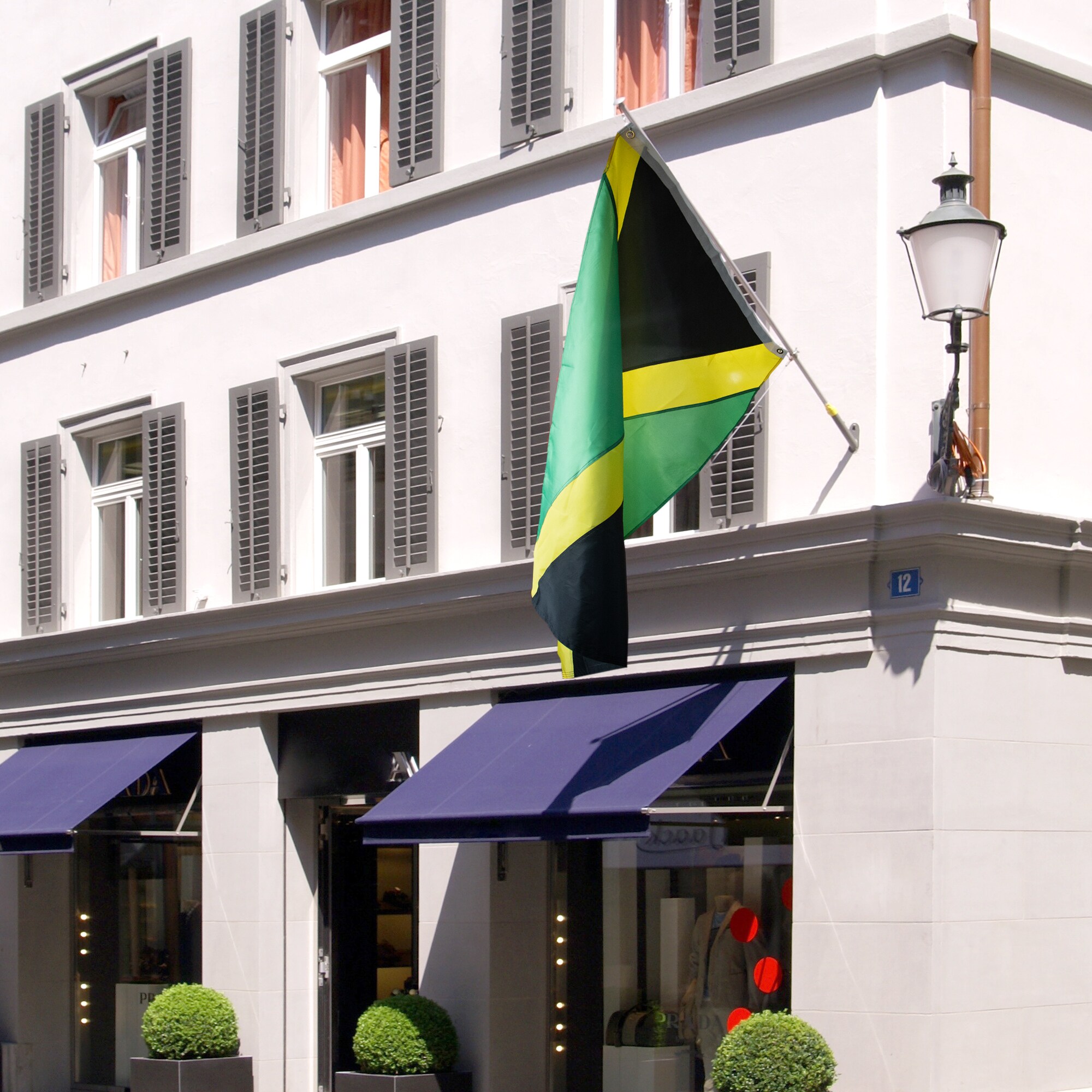 Heavy Duty Nylon 3x5 Ft Jamaican Flag with Embroidered Stripes