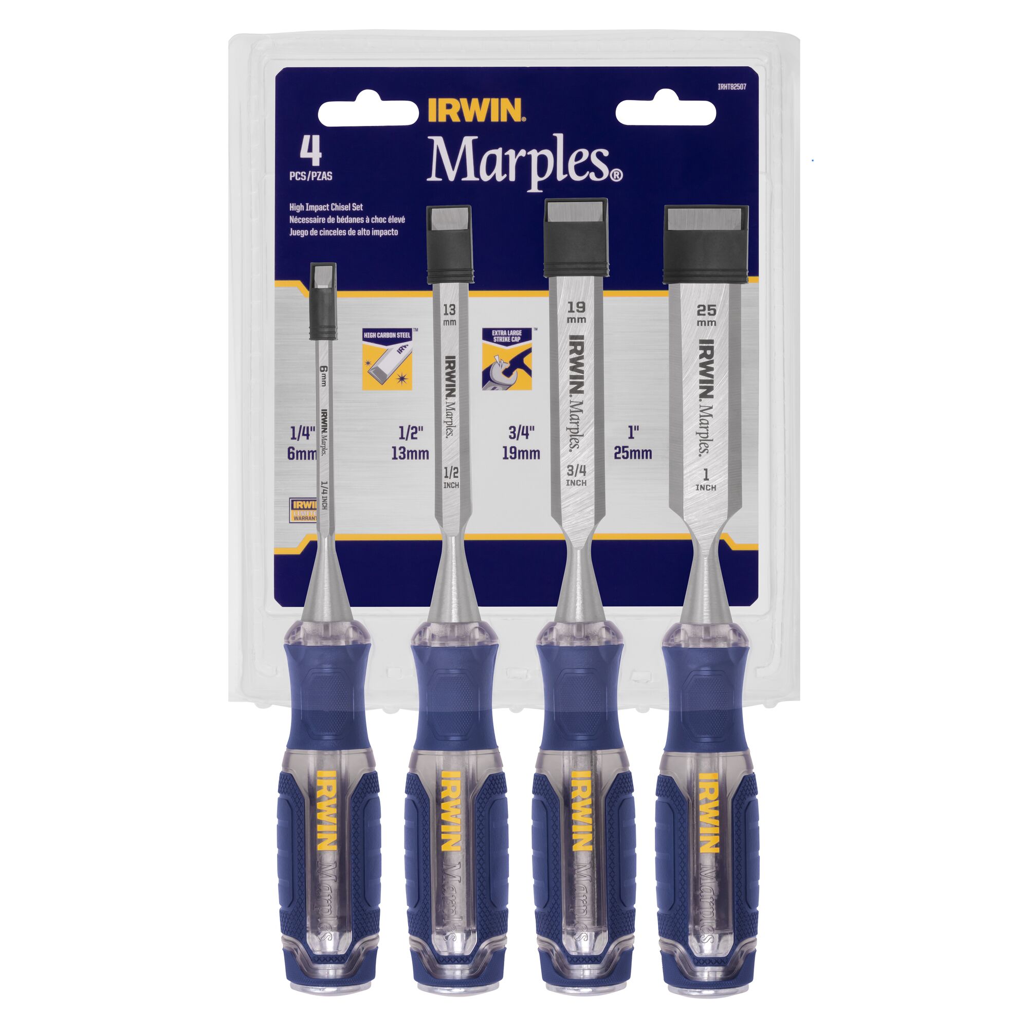 Marples Woodworking Chisels, 1/4; 3/8; 1/2; 5/8; 3/4; 1 in Cut, 1