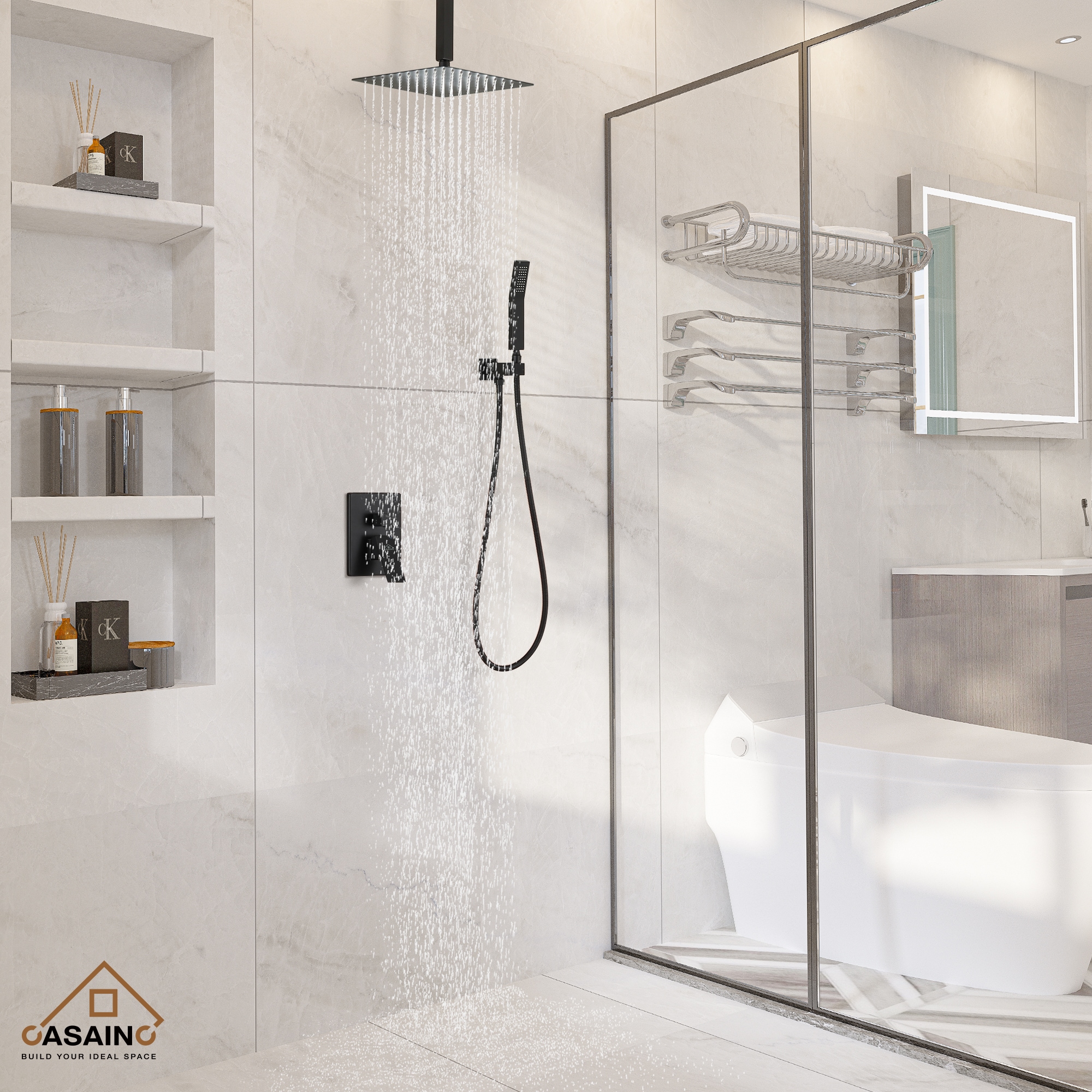 CASAINC RB0749-WE Showerhead-Bar-Panels - View #4