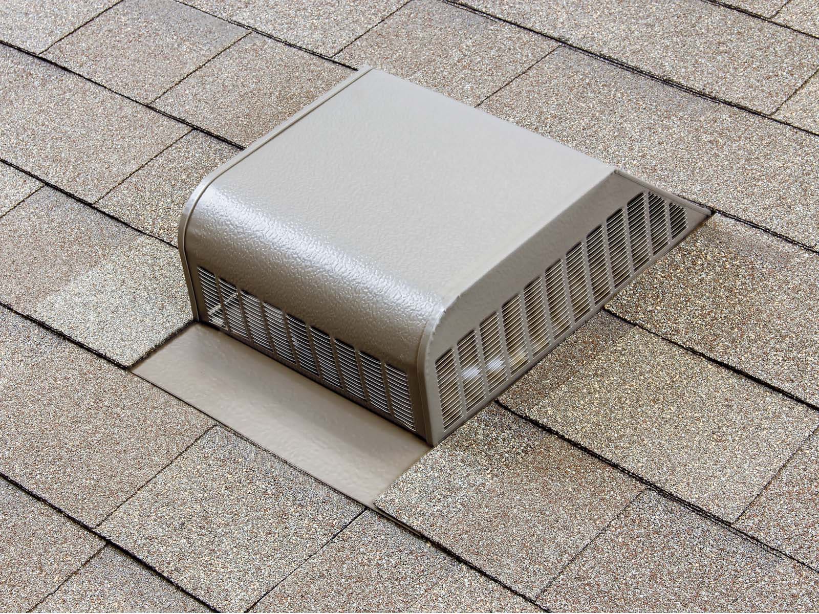 Air Vent Weatherwood Aluminum Slant-Back Roof Louver in the Roof ...