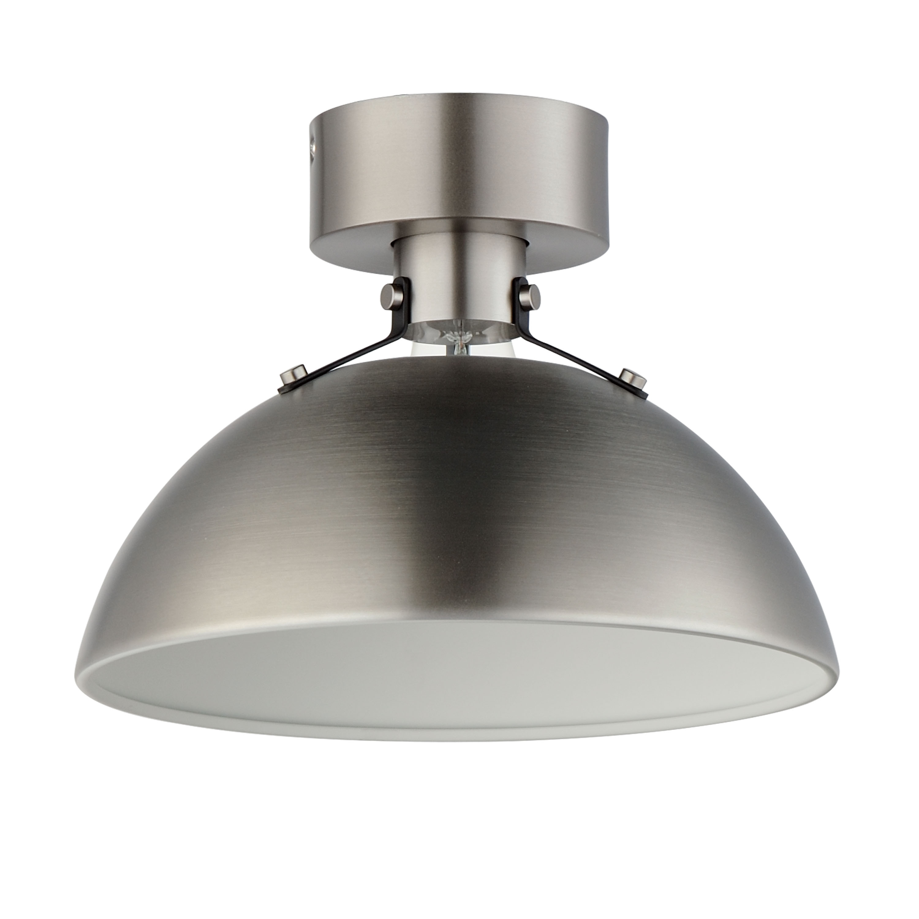 Maxim Lighting 12040SN Dawn 1 -Light 12-in Satin Nickel Semi Flush Mount Light
