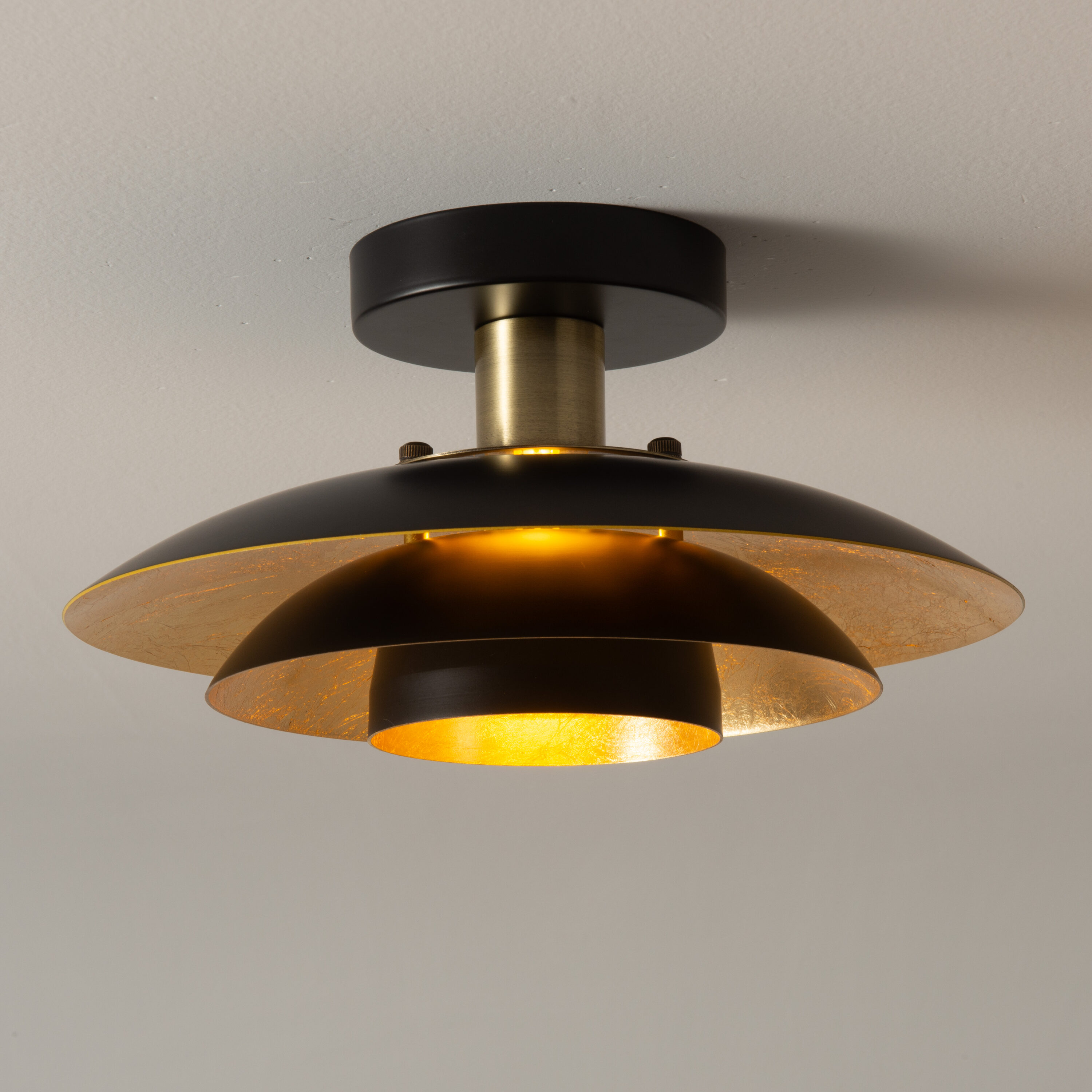 NOVA of California 3610824MB Rancho Mirage 1 -Light 19-in Black Indoor/Outdoor Flush Mount Light