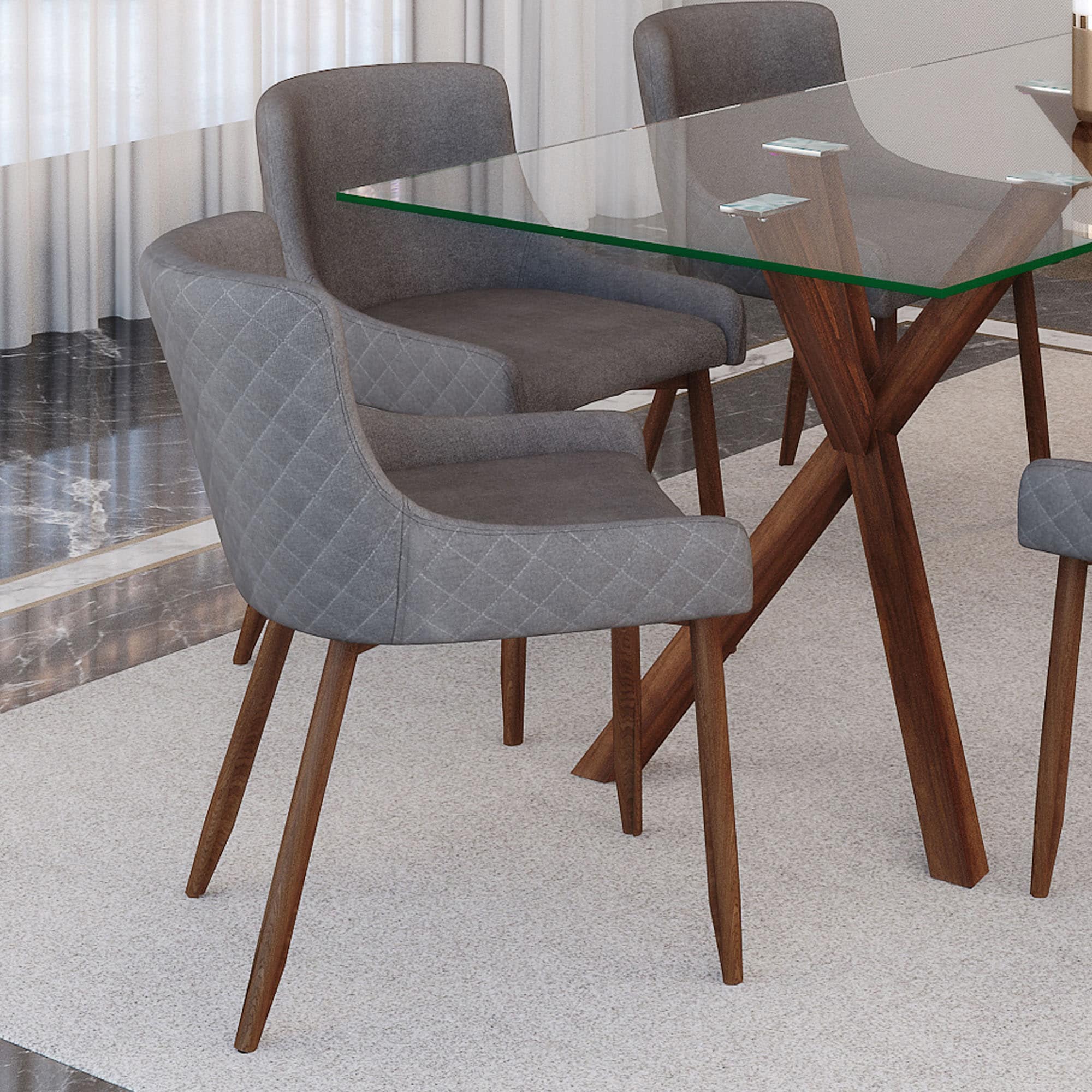 Worldwide Homefurnishings 202-086GY/WAL Dining-Chairs - View #2