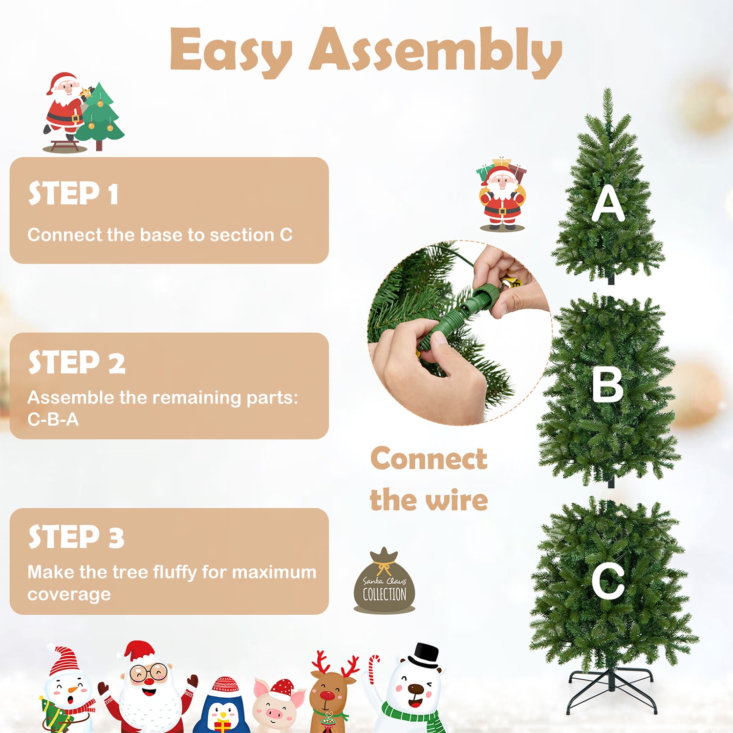 WELLFOR HYJ24029US Artificial-Christmas-Trees - View #5