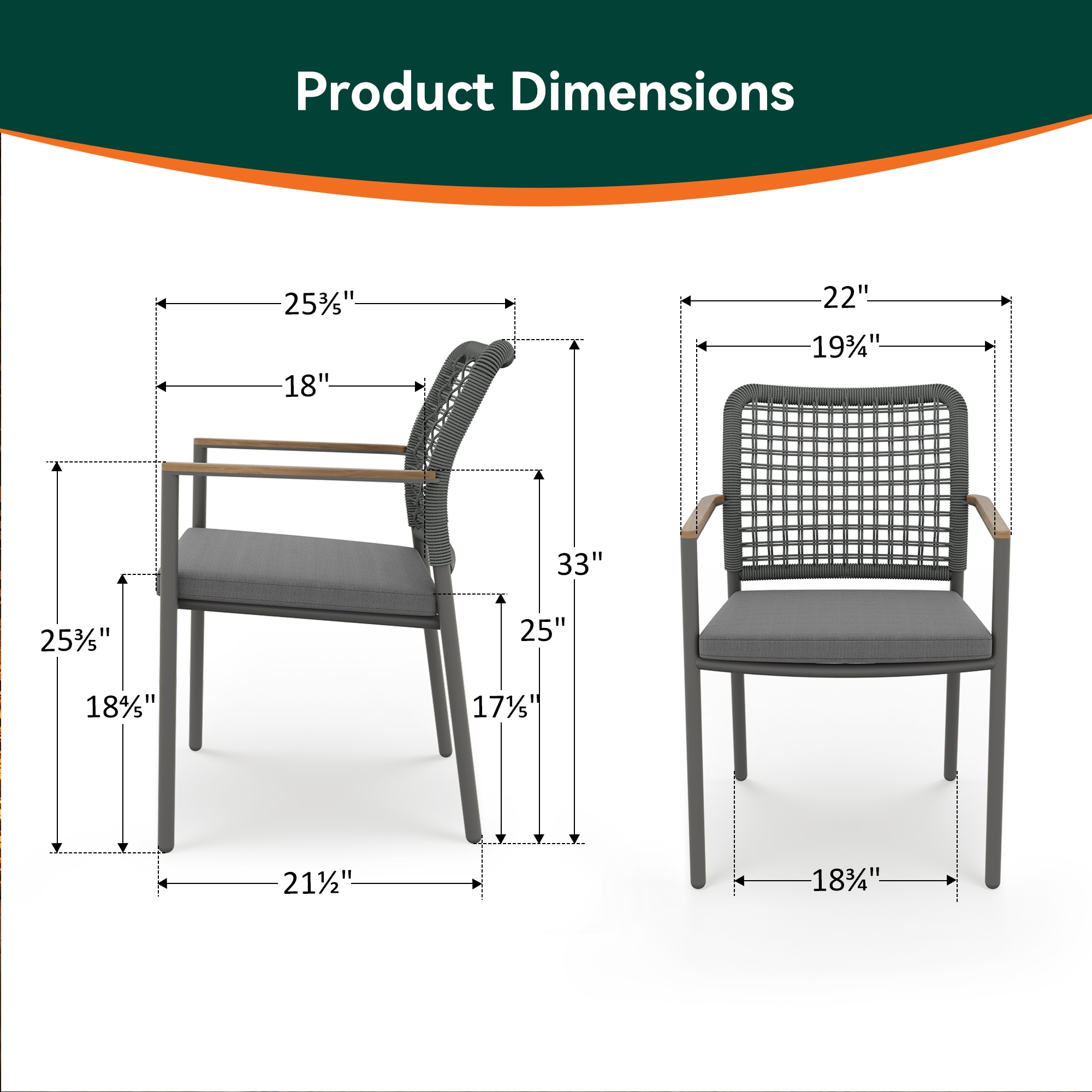 ELEVATE OUTDOORS ELO805-RDC-G2 Patio-Chairs - View #4