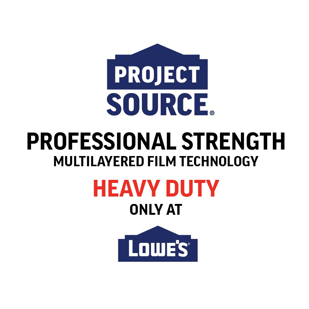 Project Source 9-ft x 12-ft Clear 2-mil Medium-duty Plastic Sheeting