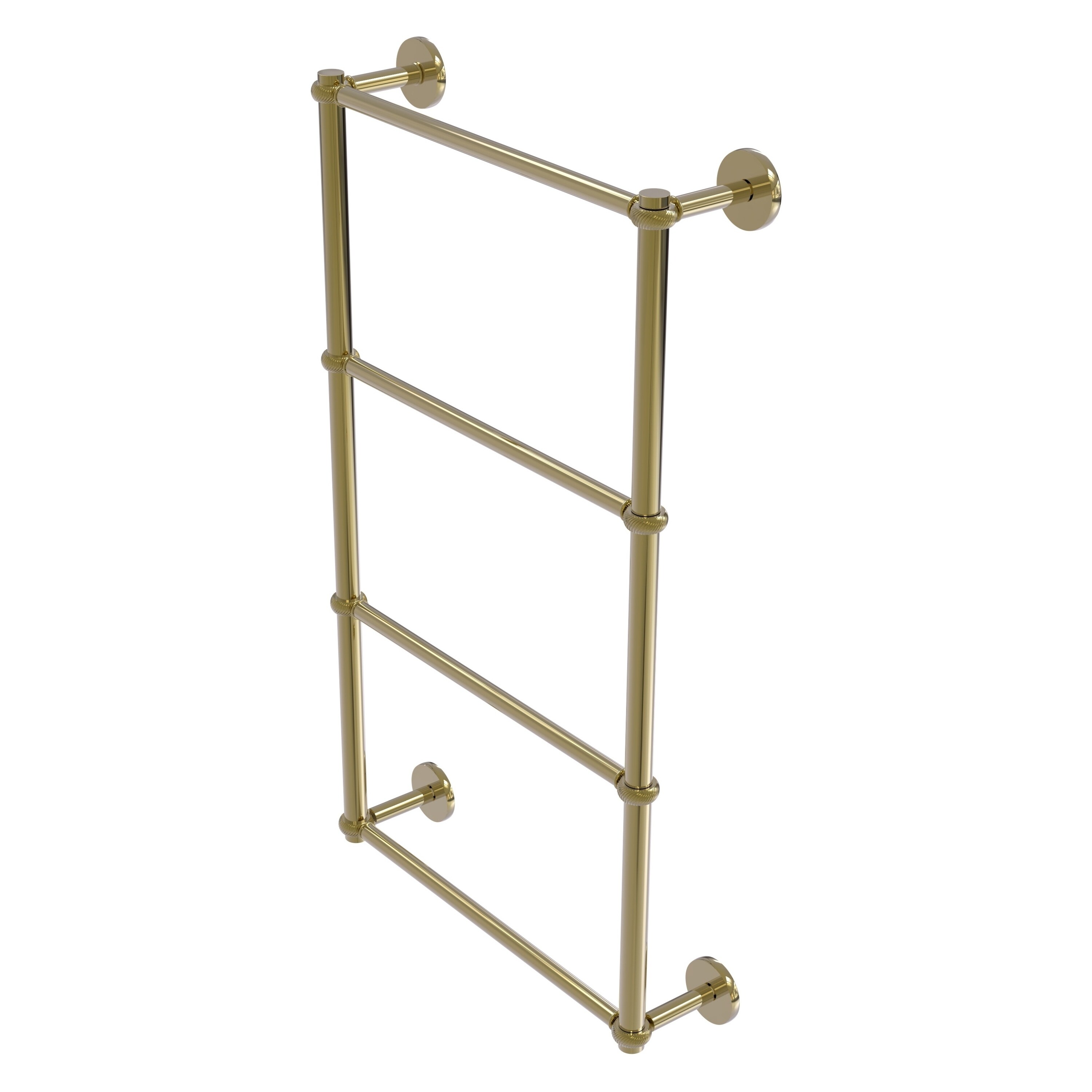 Allied Brass P1000-28T-36-UNL Prestige Skyline 36-in double Unlacquered Brass Wall mount 4-tier Towel Bar