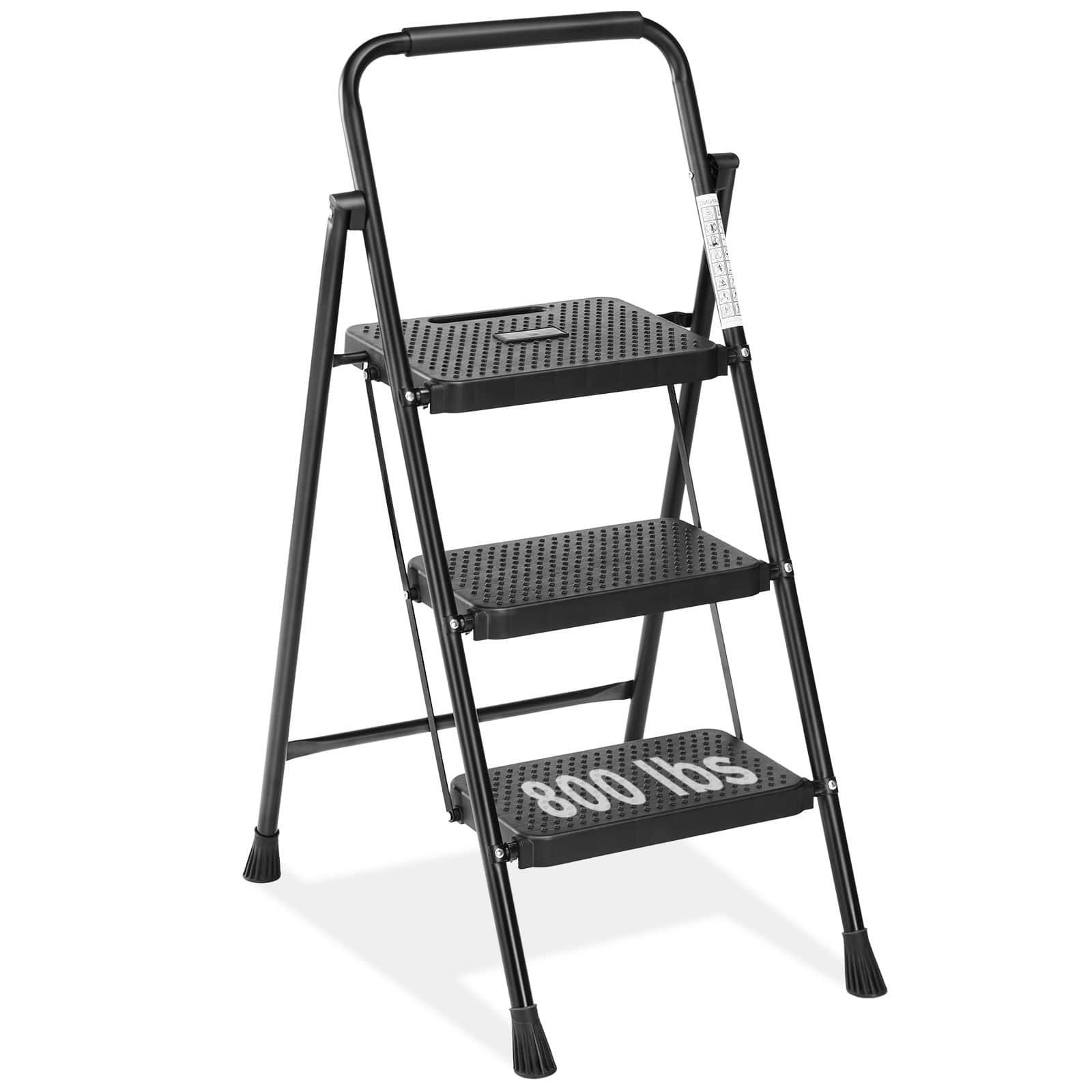 TITANKIT PRO 3-Step 3-ft (9-ft Reach) 800-lb Load Capacity Lightweight Step Stool with Safety Lock Design #MP-190842