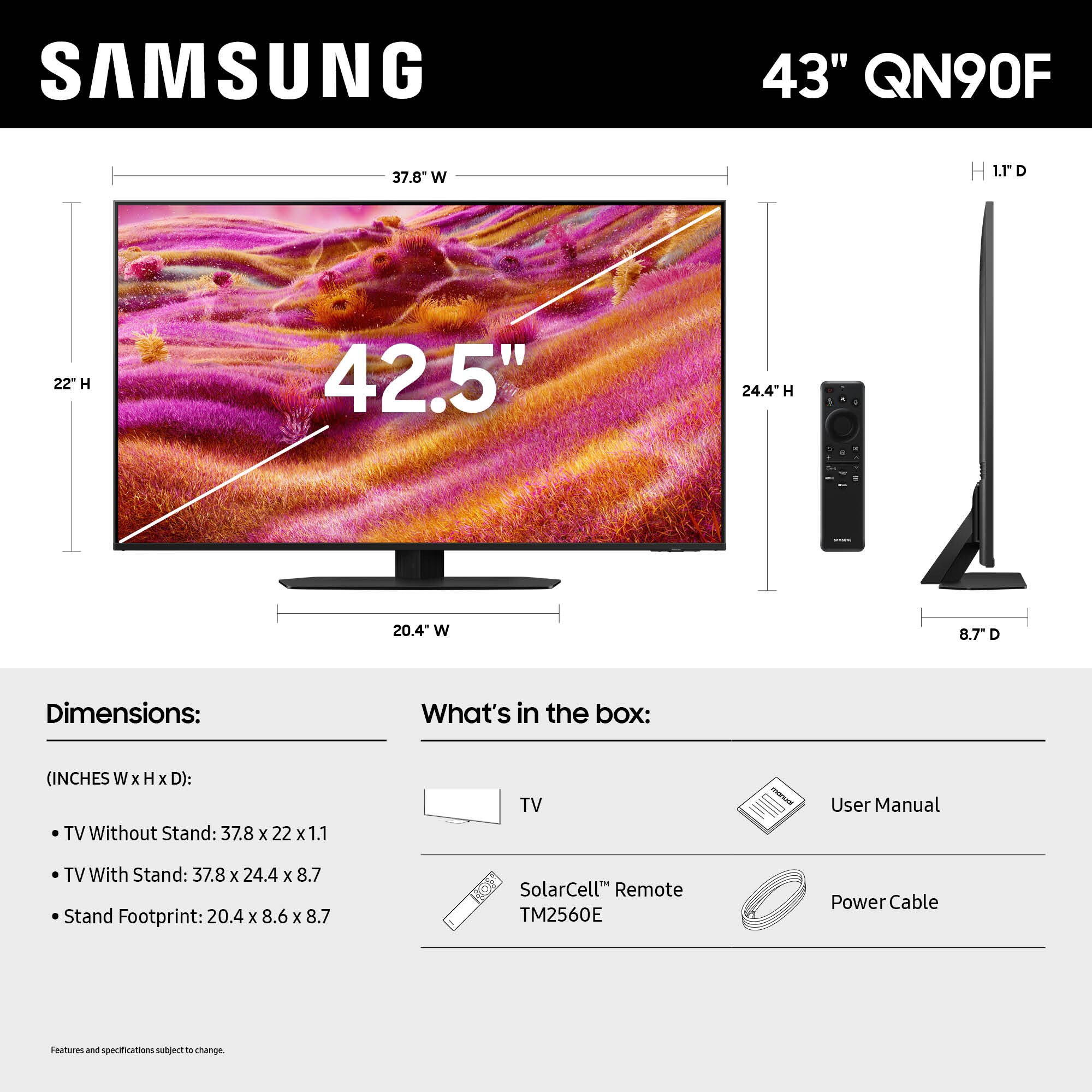 Samsung QN43QN90FAFXZA tvs - View #5