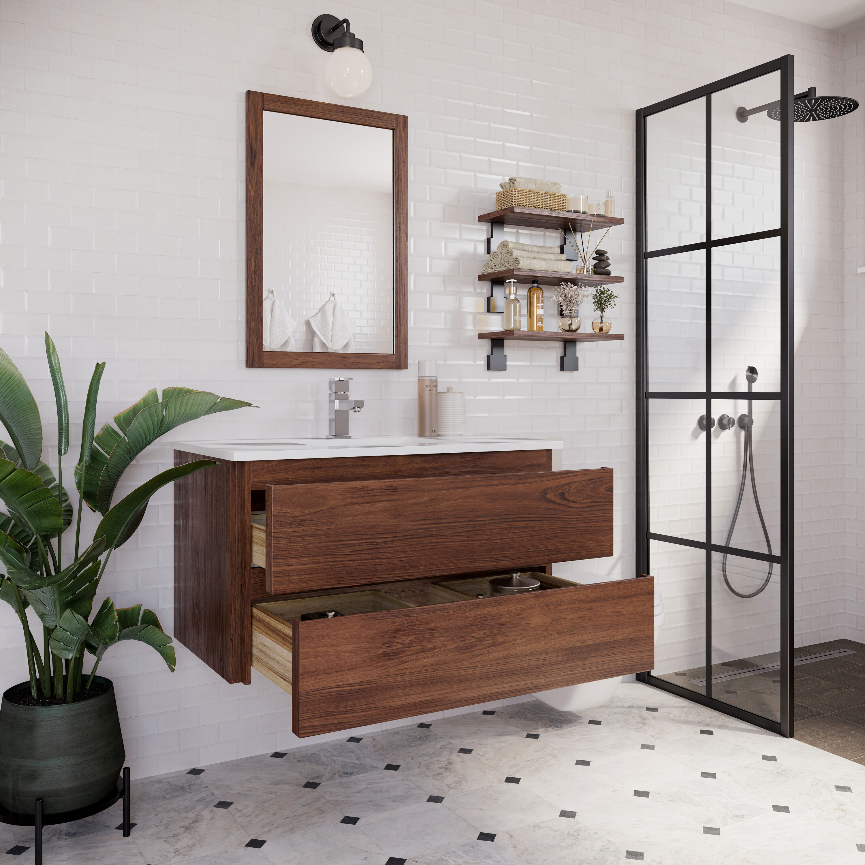 Fresca FCB3136WWAL-CWH-U Bath-Vanity-Combo - View #4