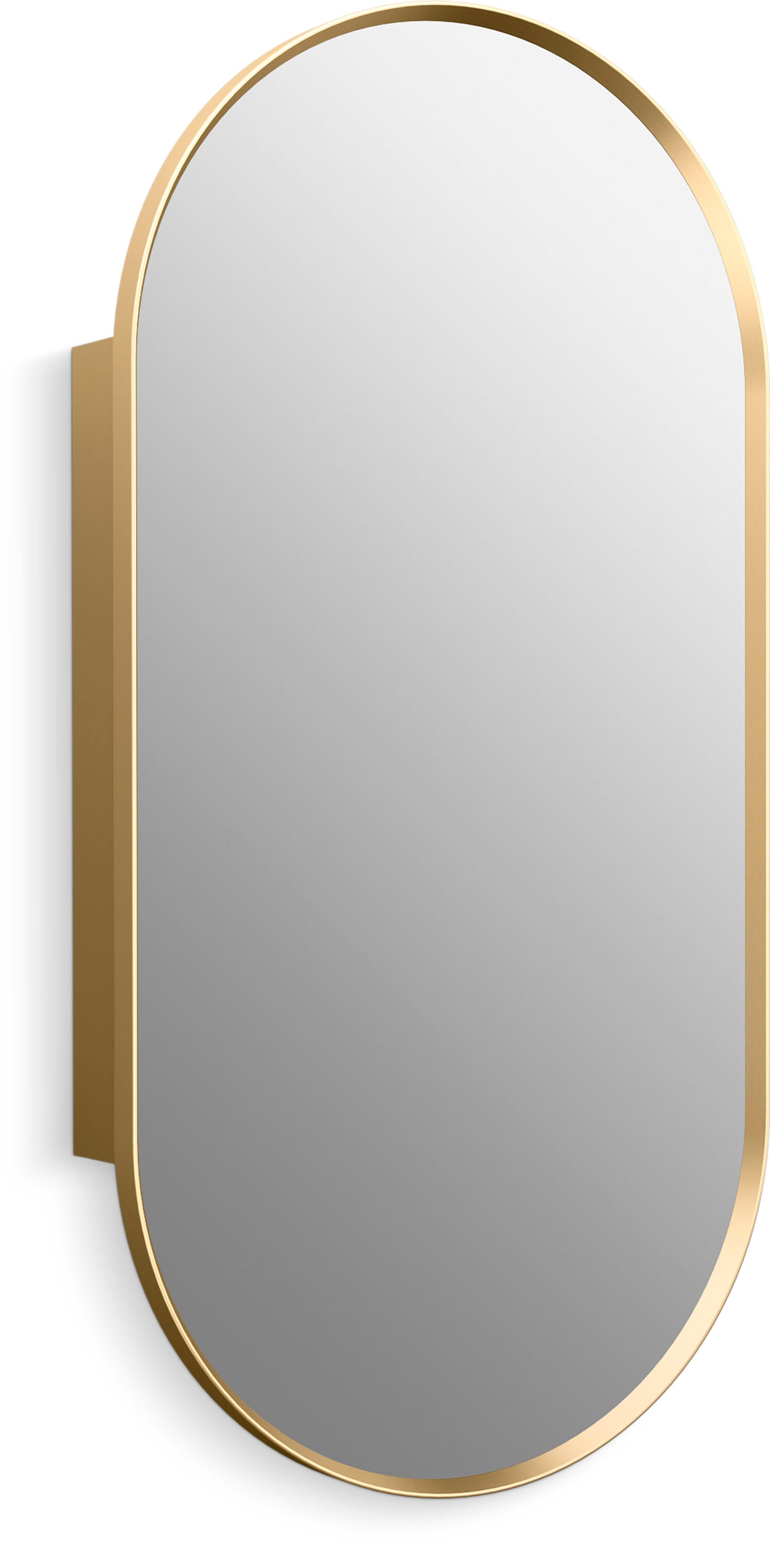 KOHLER 35574-BGL Verdera 20-Inches x 40-Inches Surface/Recessed Mount Moderne Brushed Gold Mirrored Capsule Medicine Cabinet