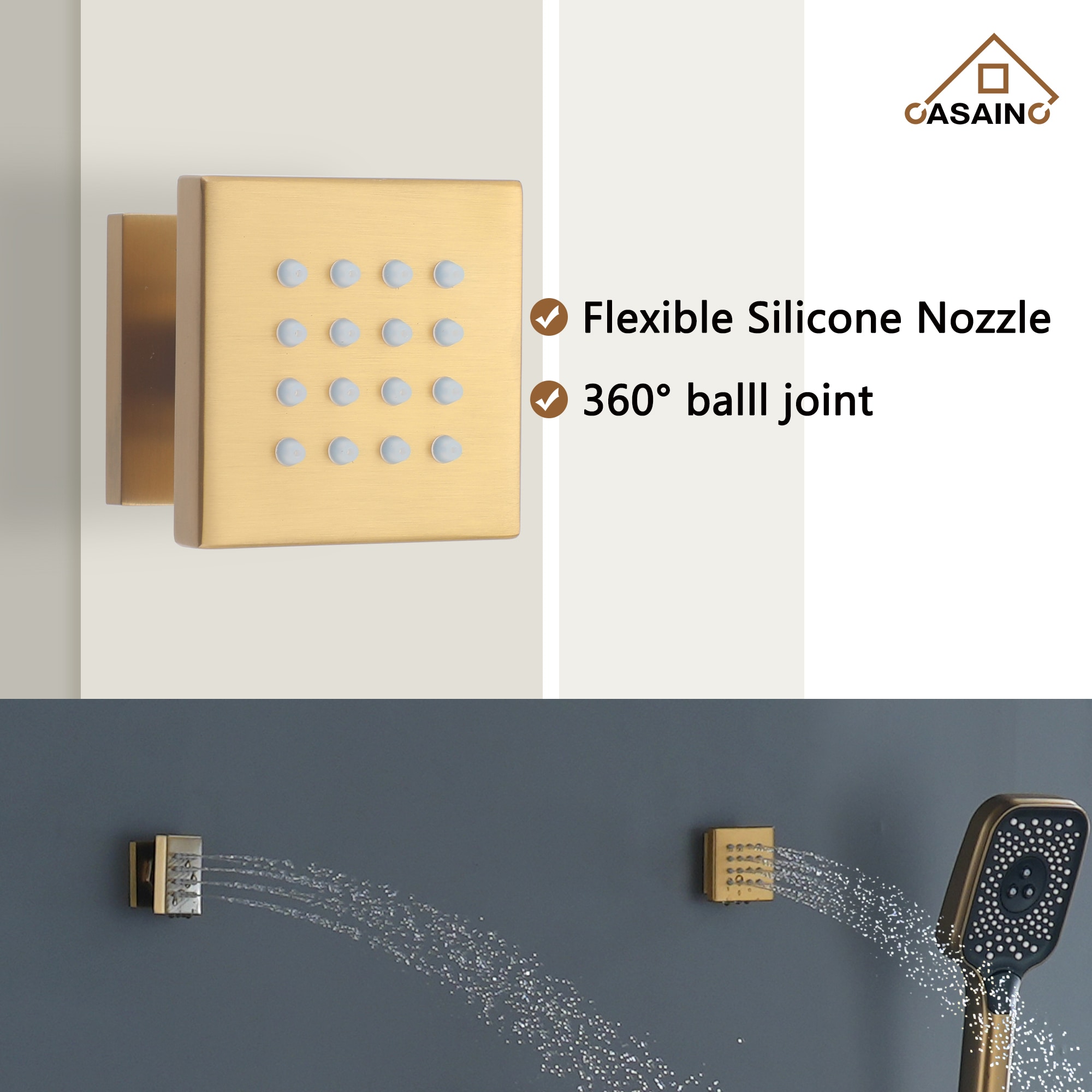 CASAINC TC06-TG Showerhead-Bar-Panels - View #6