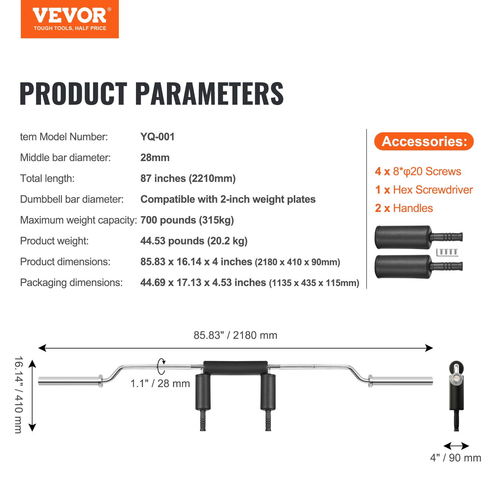 VEVOR GLG2YCDBS150OUNZ2V0 Weight-Training-Accessories - View #8