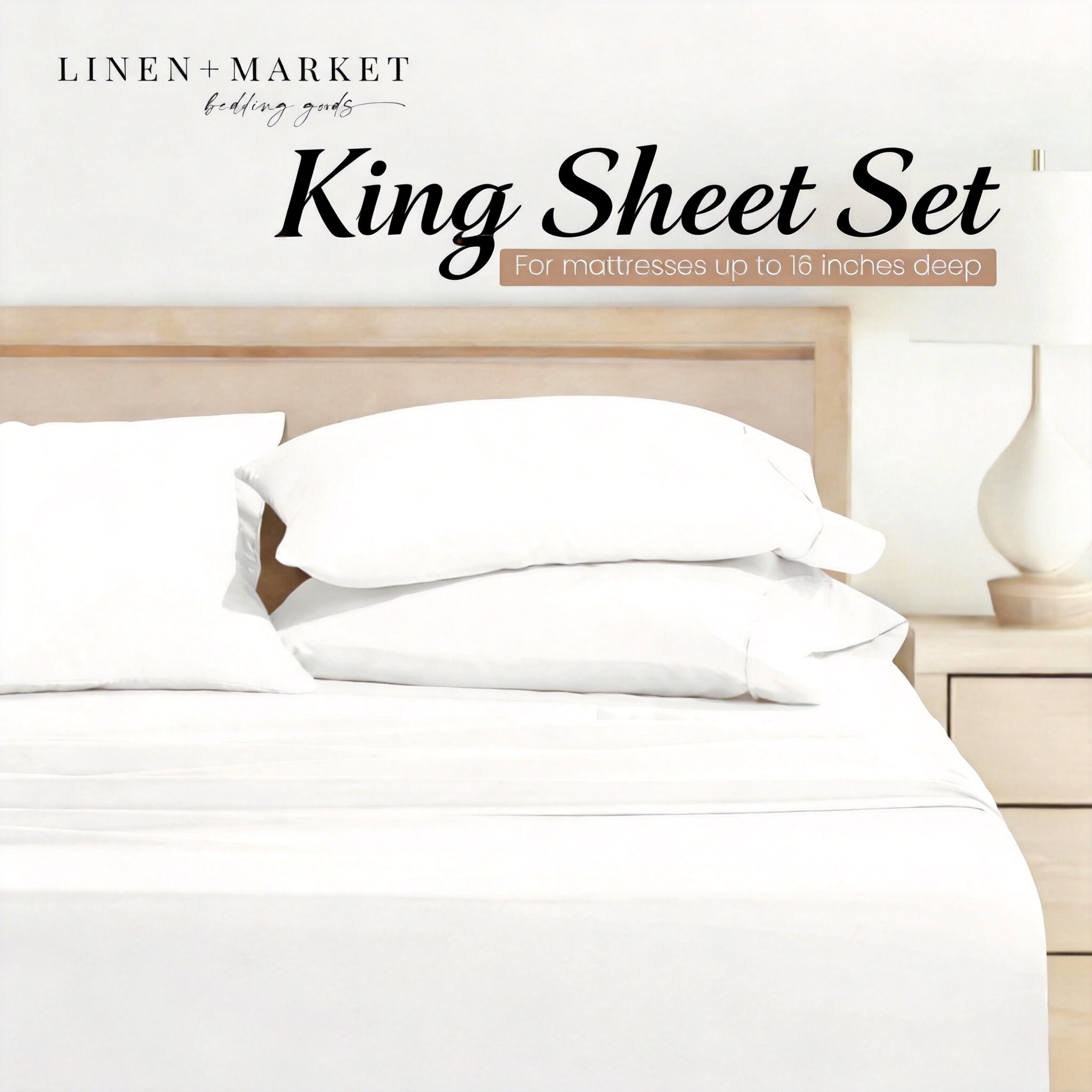 CovertSafe 4 Piece Brushedfiber King Sheet Set Ultra Soft Wrinkle-free ...