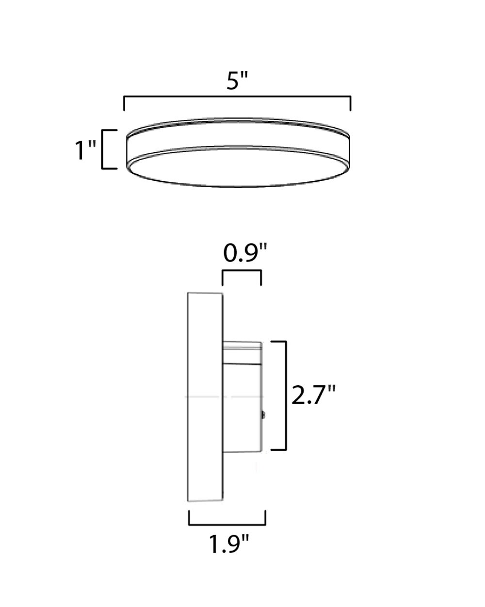 White Aluminum LED Indoor/Outdoor Flush Mount Light